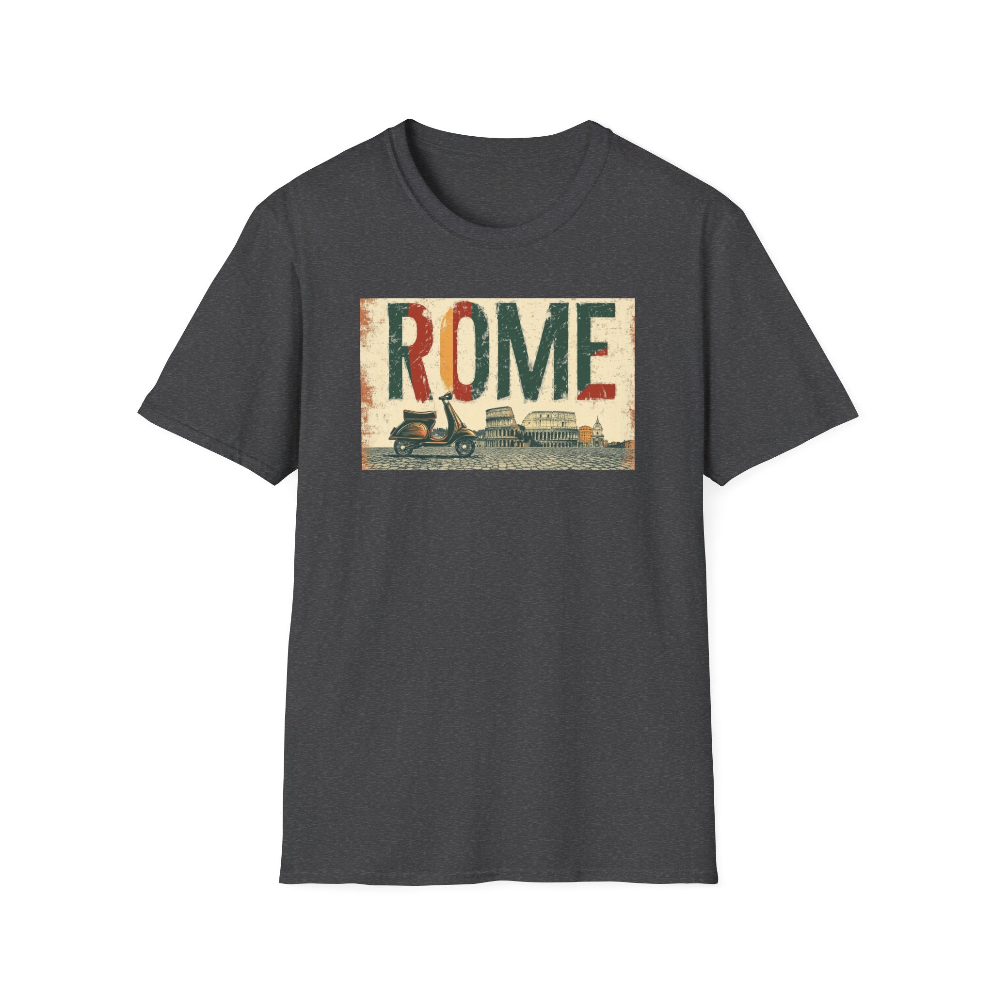 Rome Vintage Travel Graphic T-Shirt | Retro Roman Skyline Tee