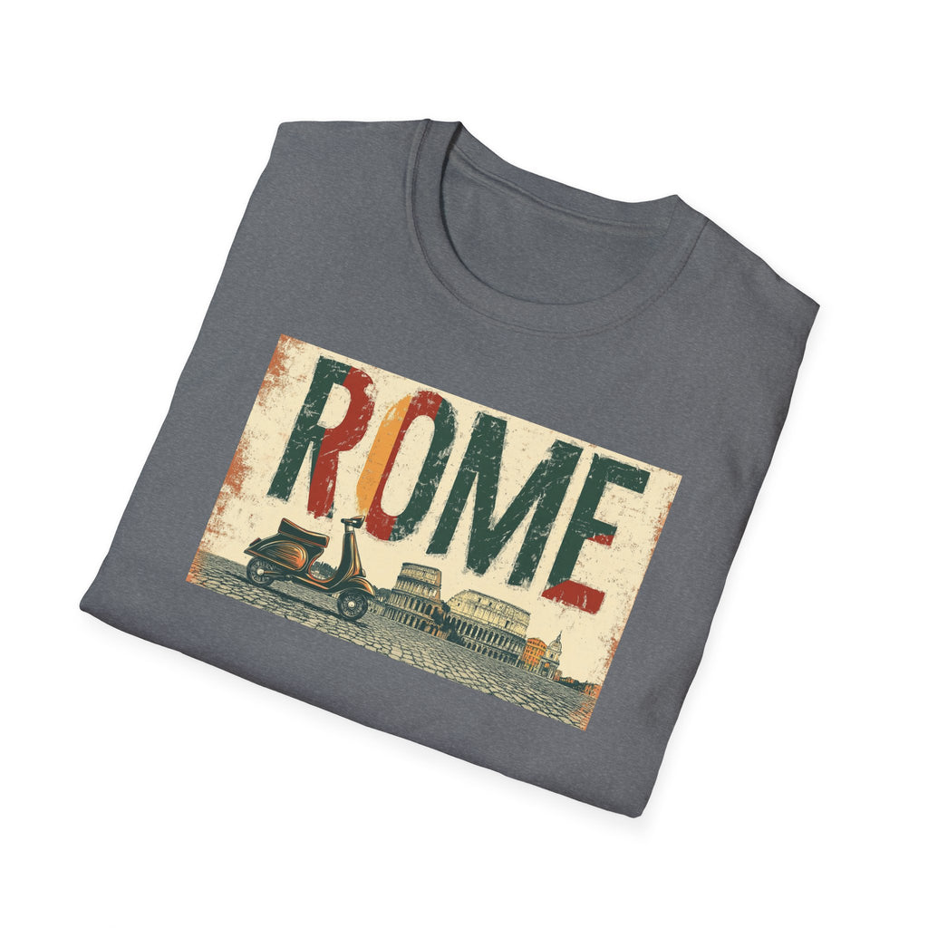 Rome Vintage Travel Graphic T-Shirt | Retro Roman Skyline Tee