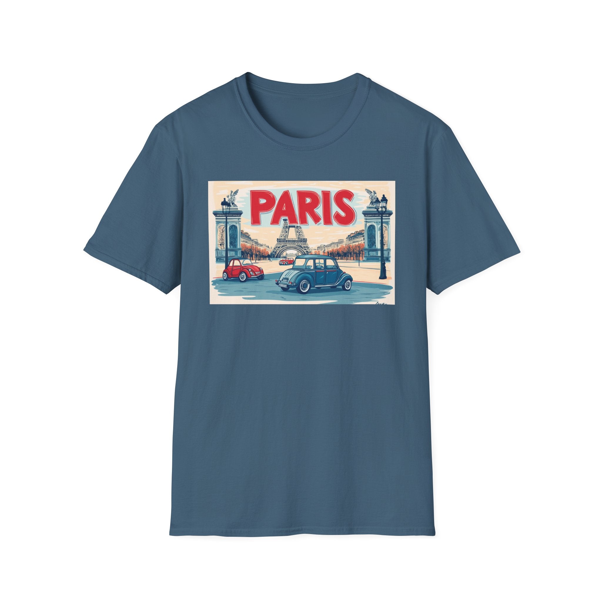 Paris Vintage Postcard T-Shirt | Eiffel Tower Retro Travel Tee