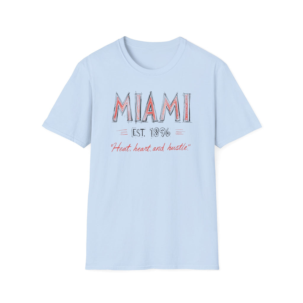 Miami Est. 1896 T-Shirt — "Heat, Heart and Huskie" Retro City Tee