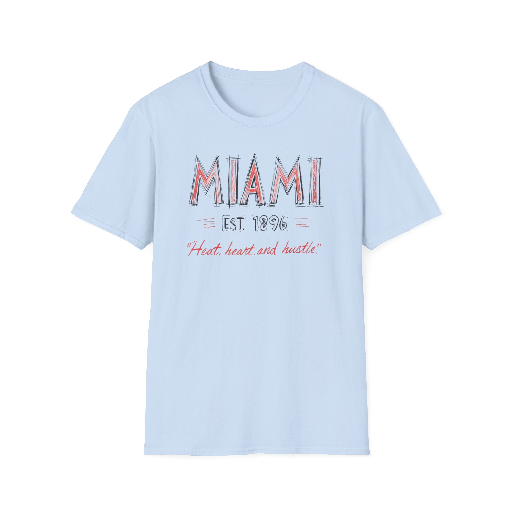 Miami Est. 1896 T-Shirt — "Heat, Heart and Huskie" Retro City Tee