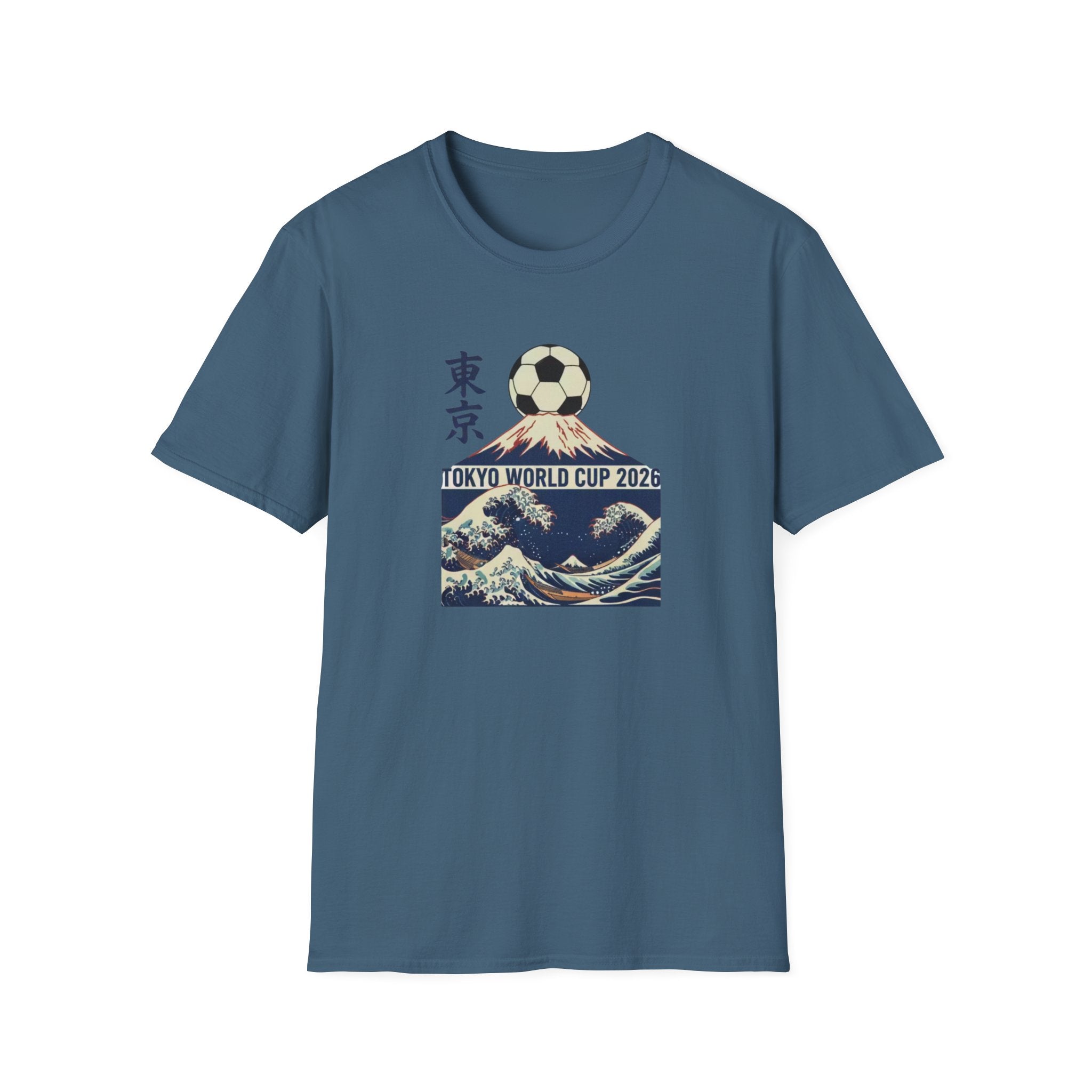 Tokyo World Cup 2026 Soccer T‑Shirt — Great Wave Football Design