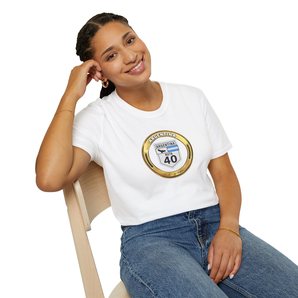 Argentina Route 40 T‑Shirt 3 Stars World Cup 2026— Vintage Ruta 40 Road Sign Tee