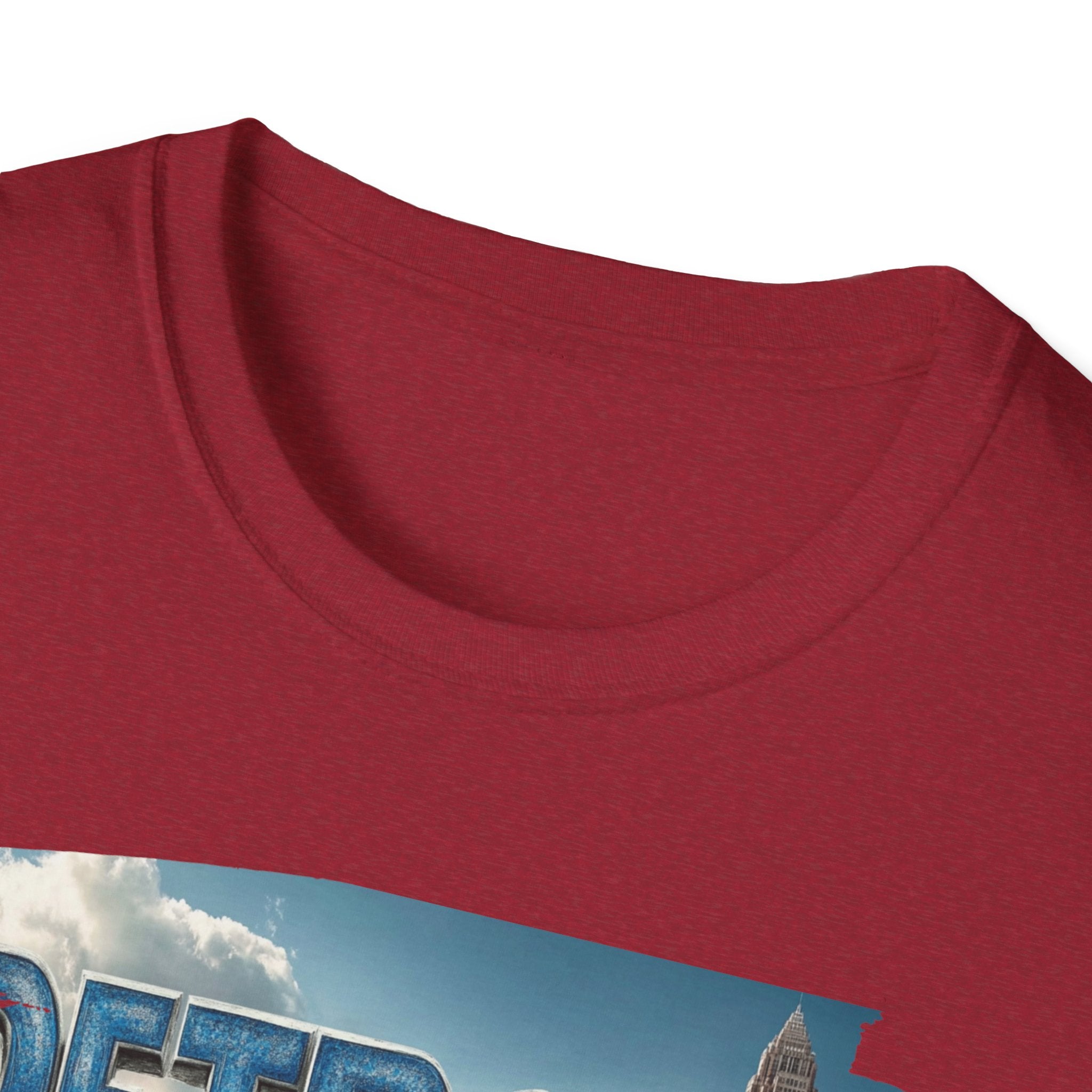 Detroit city skyline brushstroke T-Shirt | Motor City typography