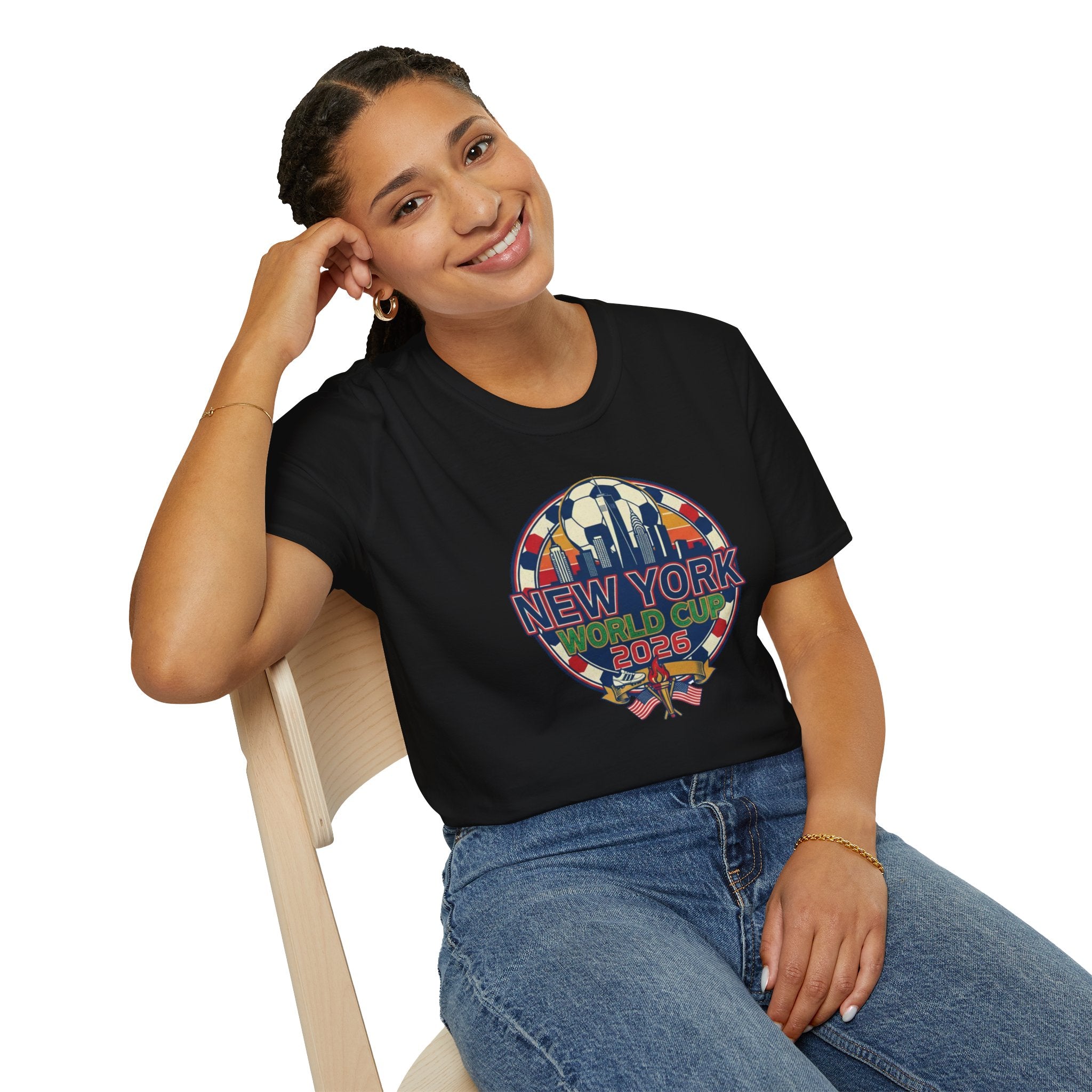 New York World Cup 2026 T-Shirt — Retro City Skyline Soccer Tee