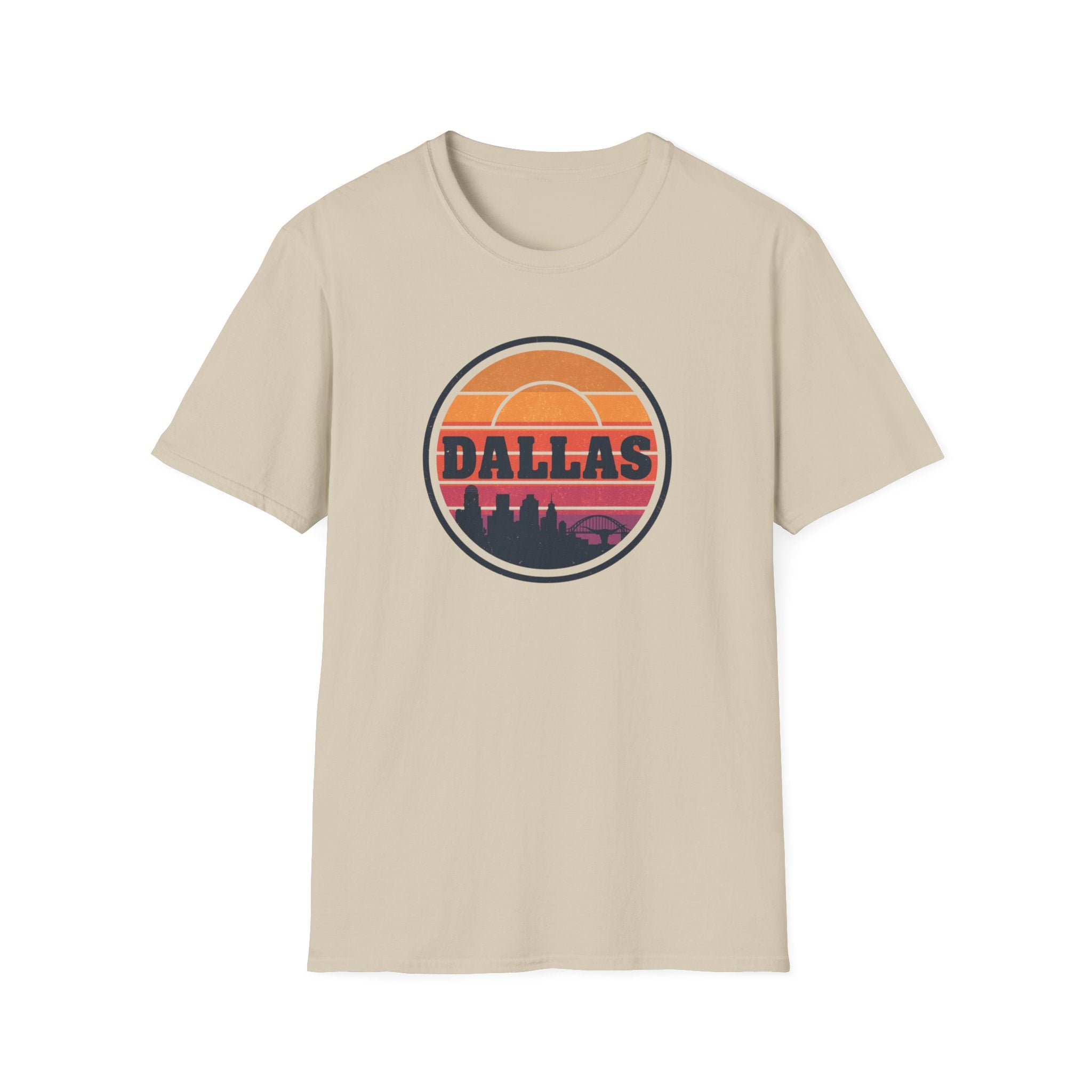 Dallas Sunset T-Shirt — Retro Skyline Graphic Tee