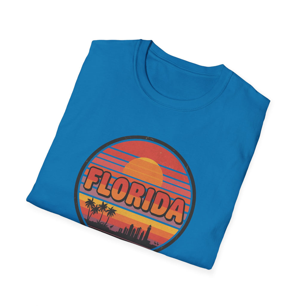 Florida Sunset T-Shirt — Retro Palm Beach Skyline Tee