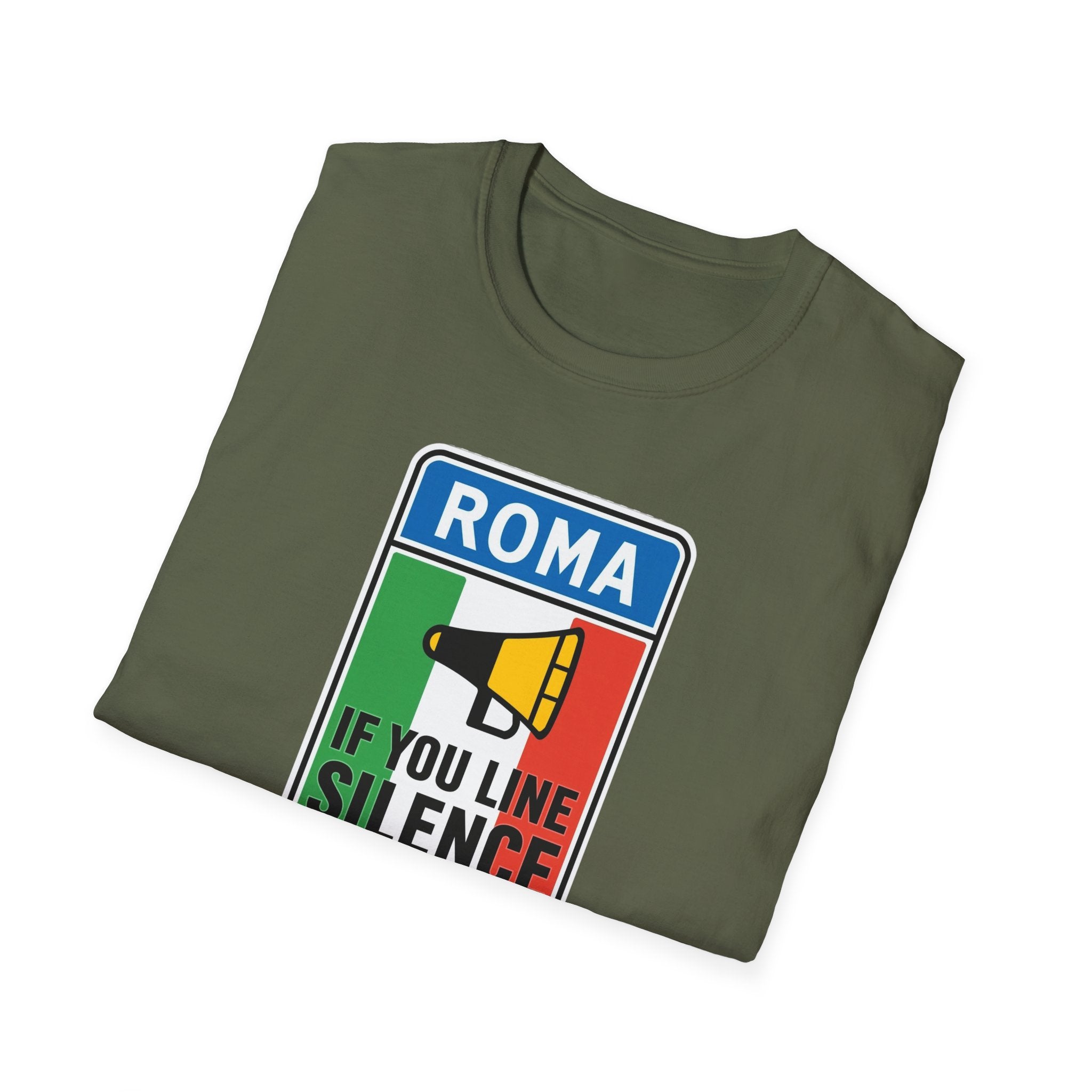 Roma Italian "Honk if you like silence" Unisex Softstyle T-Shirt
