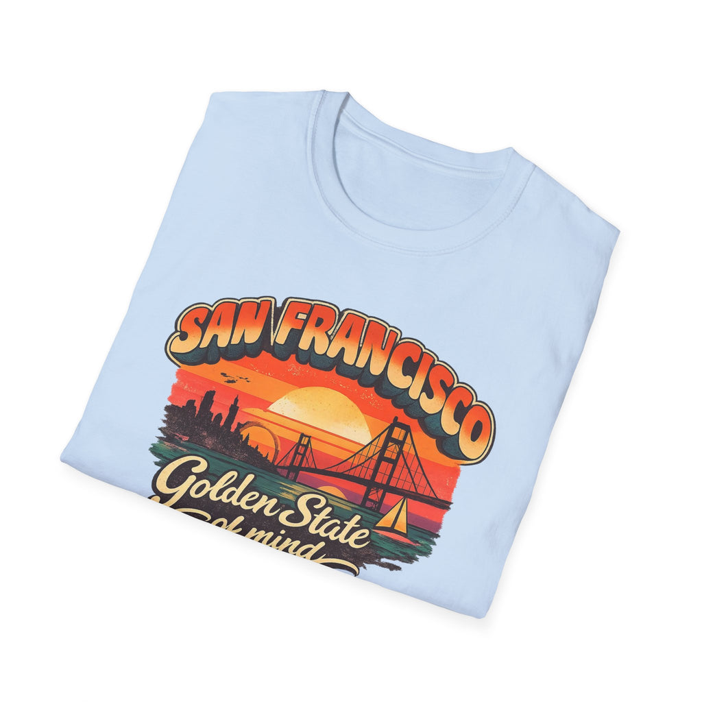 San Francisco Golden State T-Shirt — 'Golden State of Mind' Retro Sunset Tee