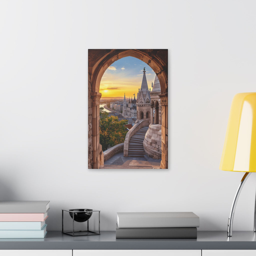 Budapest Fisherman's Bastion Sunset Canvas