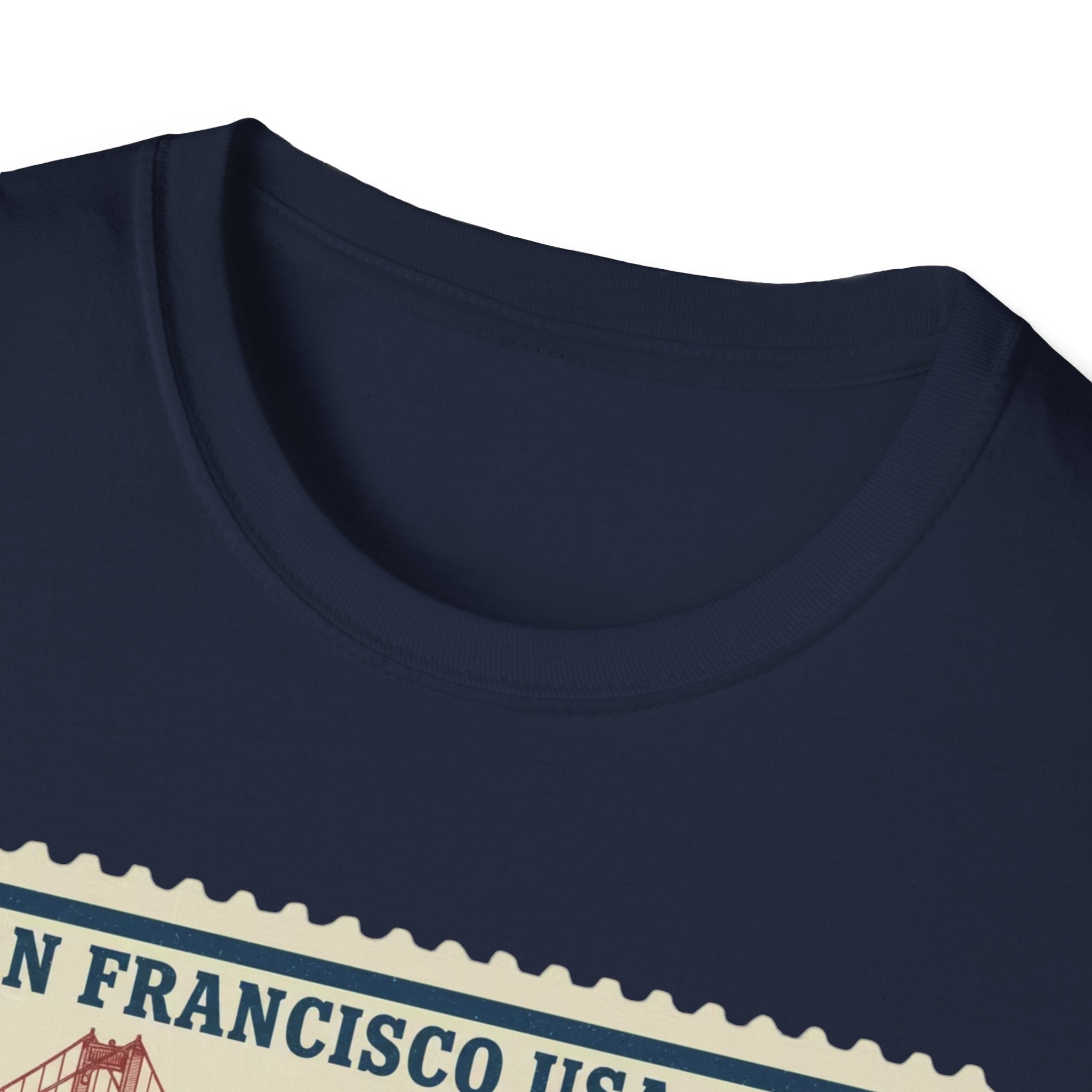 San Francisco 2026 Golden Gate Stamp T-Shirt — Vintage Soccer Postage Design