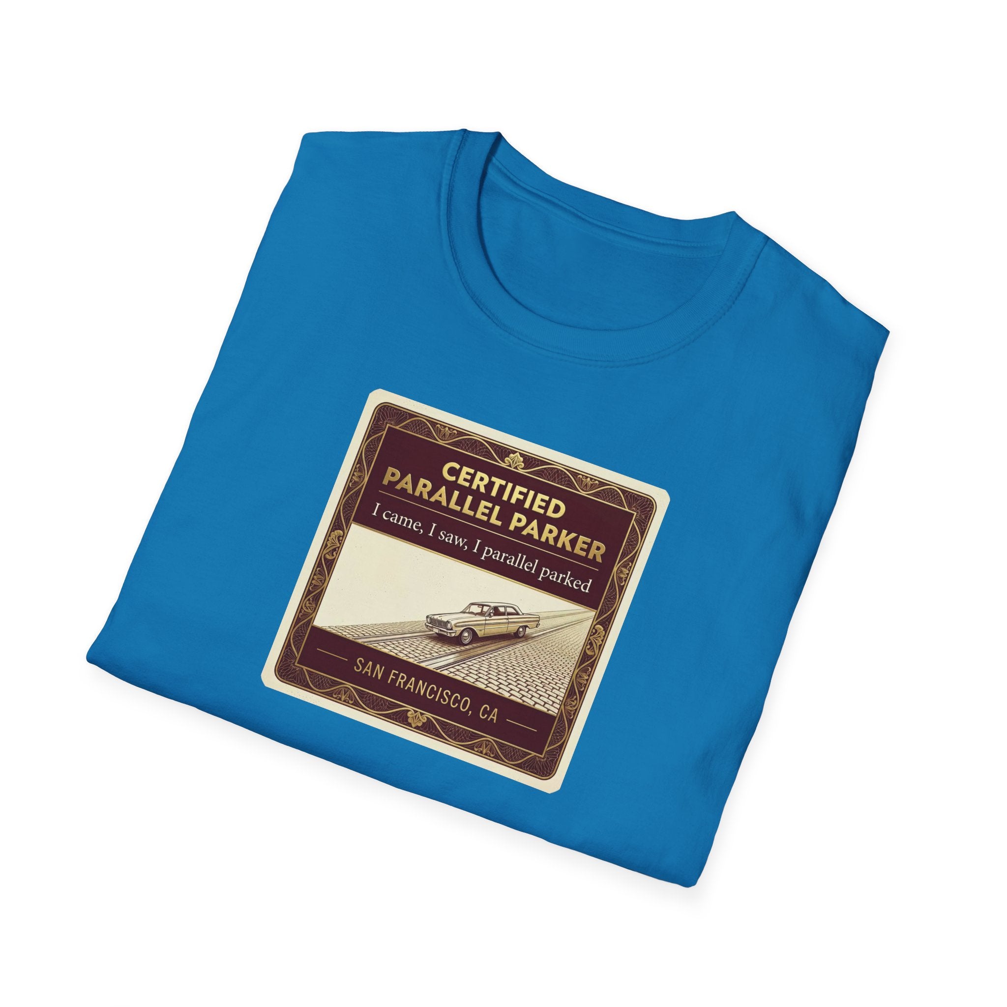 Vintage Airplane T-Shirt — "Certified Parallel Parker" Retro Pilot Tee