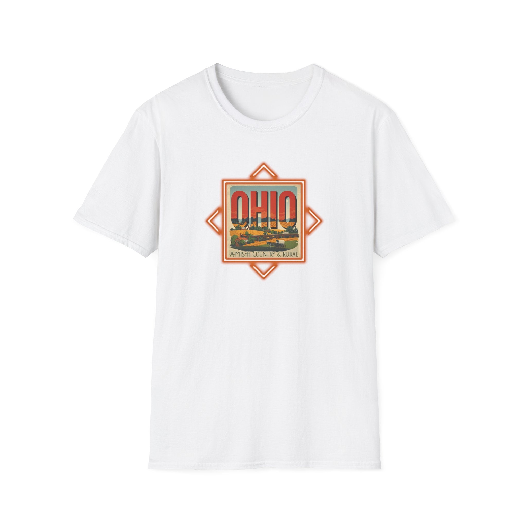 Ohio Vintage Travel Badge T-Shirt | Scenic State Skyline Tee