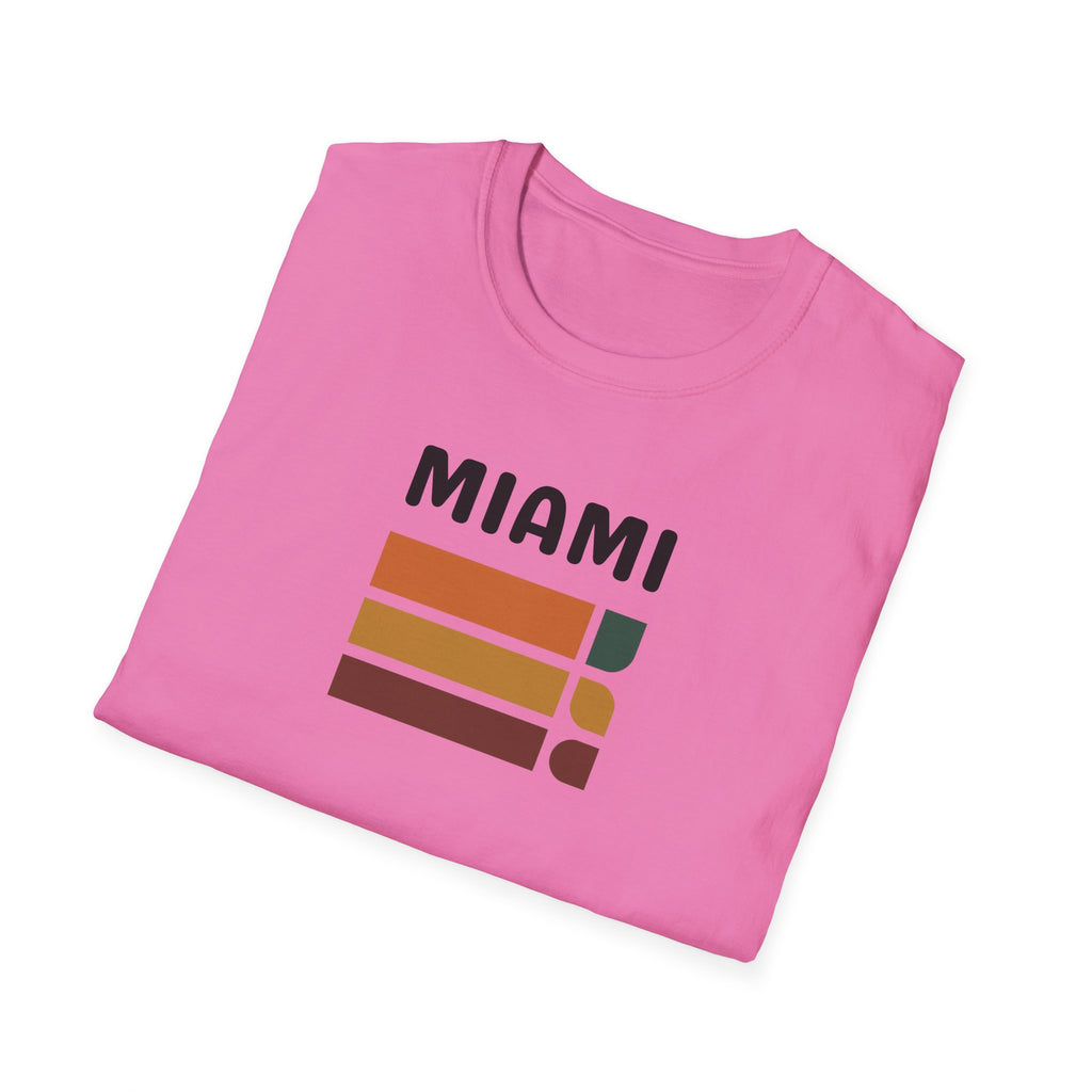 Miami Retro Stripes T-Shirt | Vintage Sunset Bars Tee
