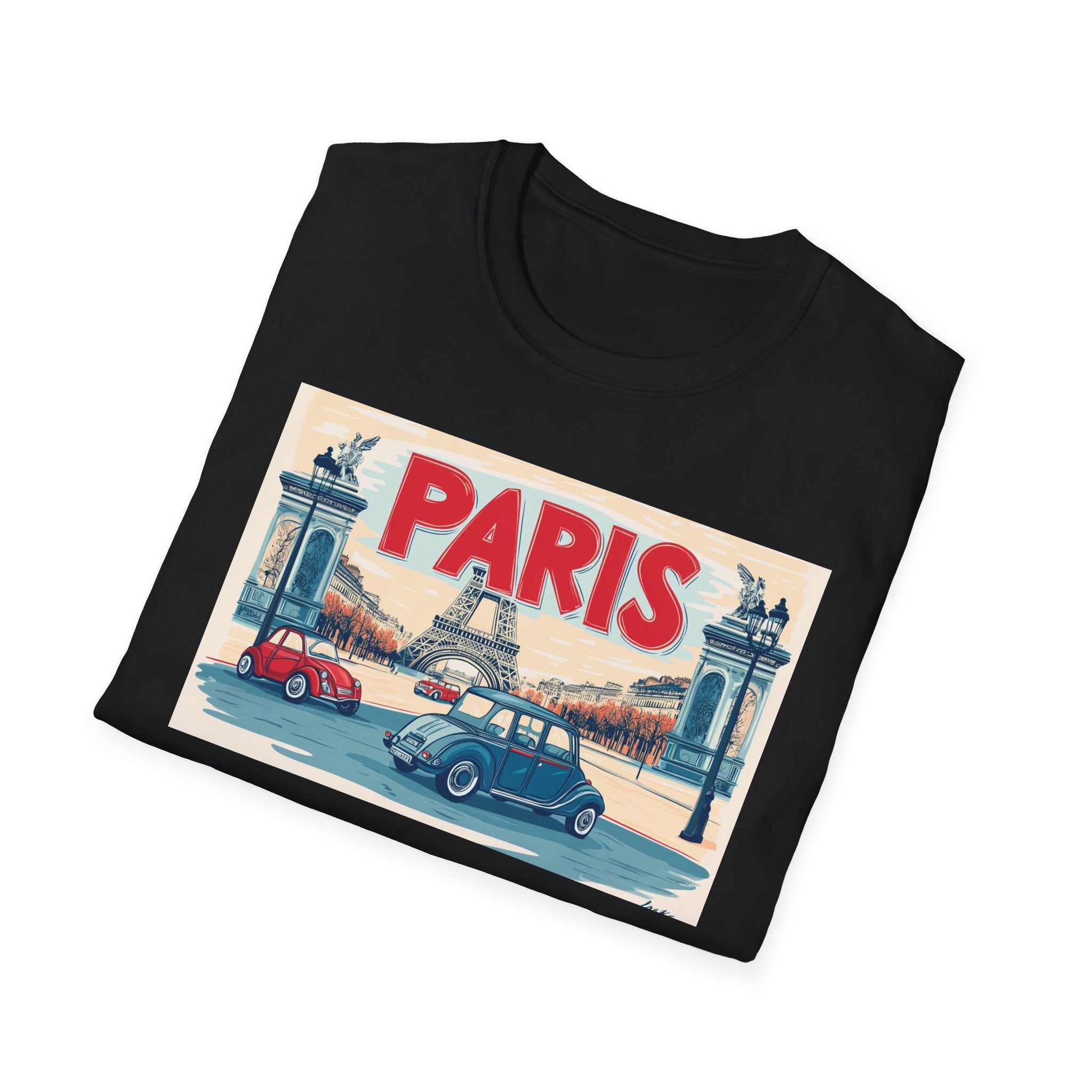 Paris Vintage Postcard T-Shirt | Eiffel Tower Retro Travel Tee