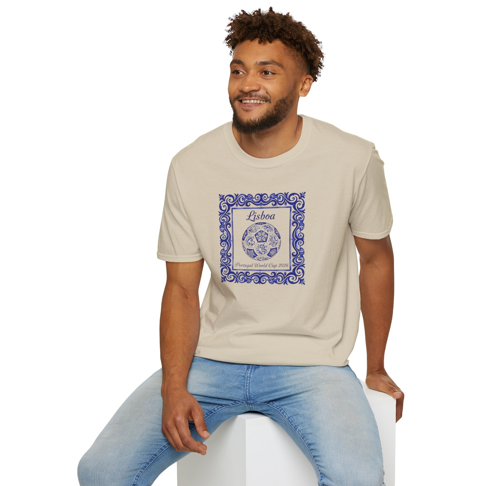 Lisboa Azulejo T-Shirt — Portuguese Tile Vintage Travel Tee