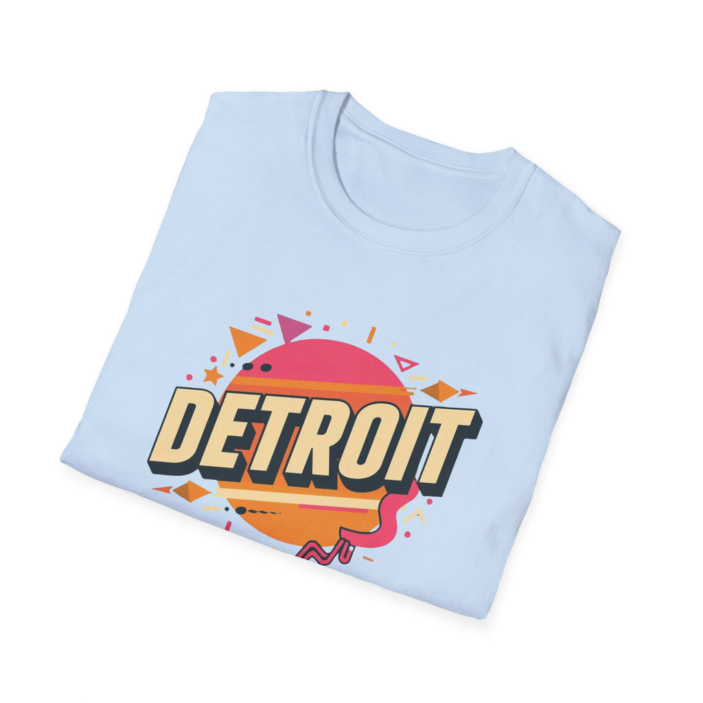 Detroit Retro Sunset T-Shirt — Vintage City Typography Tee