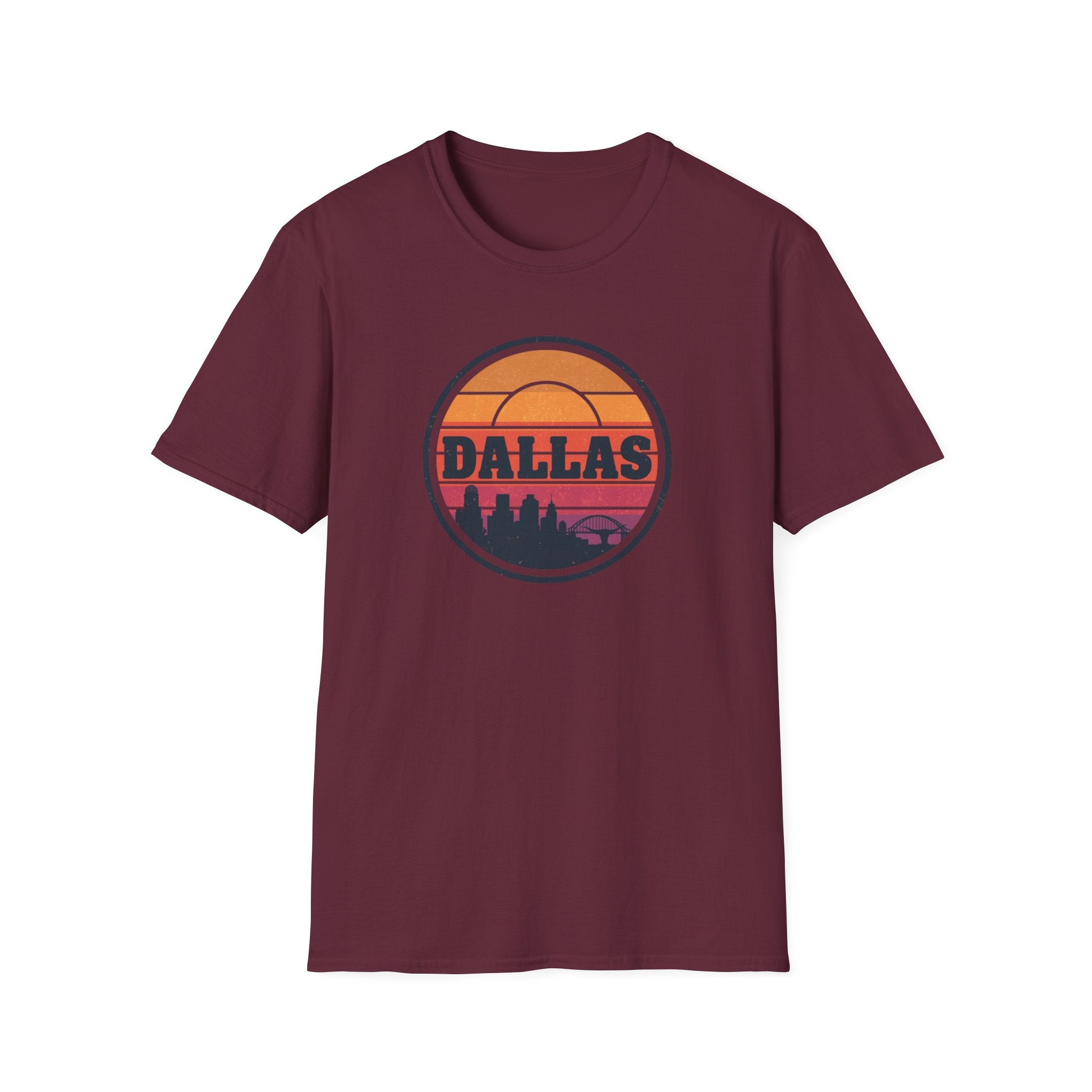 Dallas Sunset T-Shirt — Retro Skyline Graphic Tee