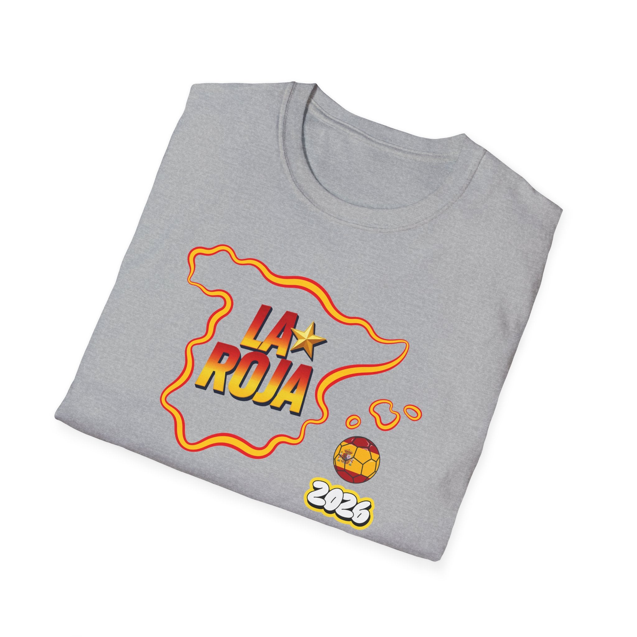 La Roja Spain Map T‑Shirt – 2026 Football World Cup Fan Tee