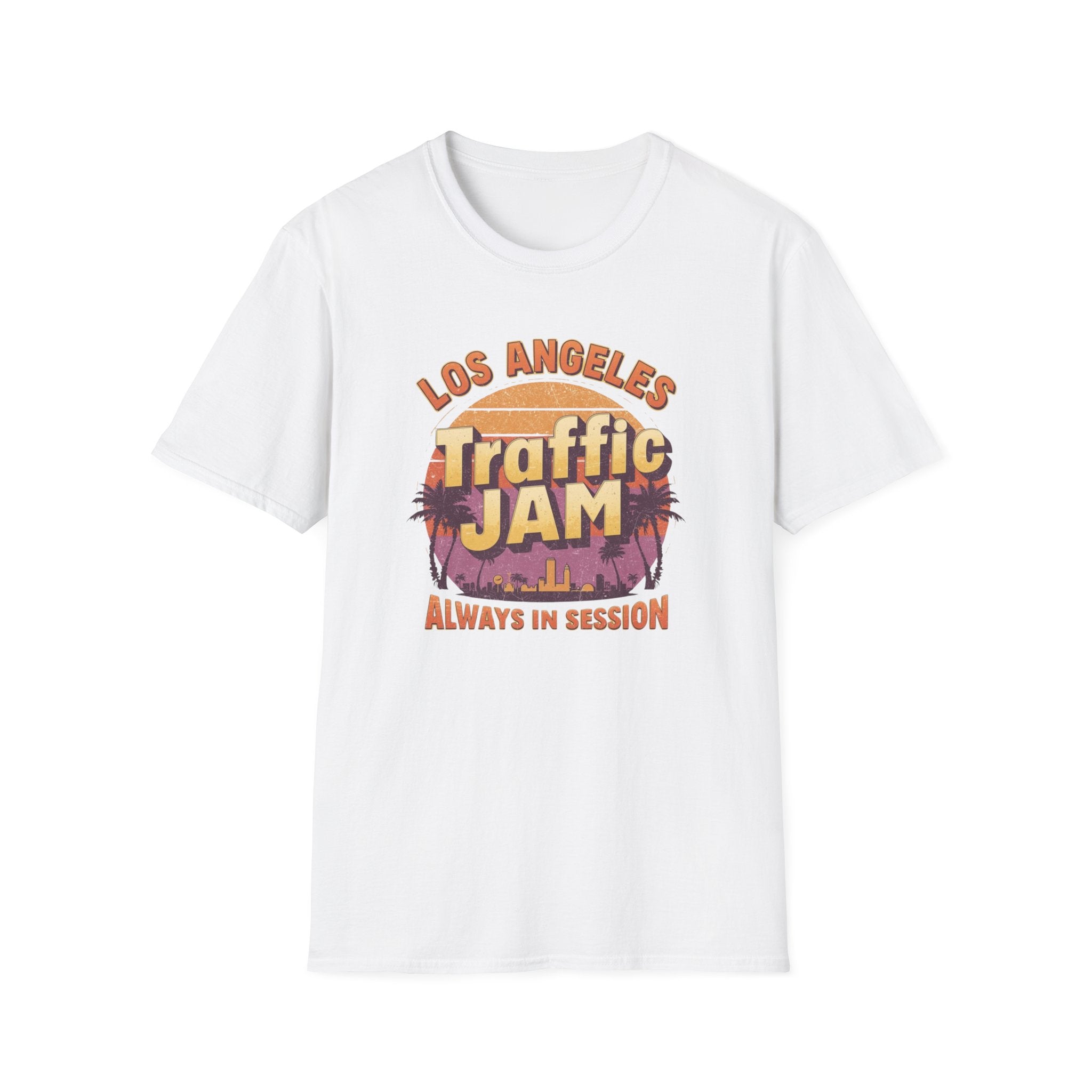 Traffic Jam T-Shirt — "Los Angeles Traffic Jam: Always In Session" Retro Sunset Tee