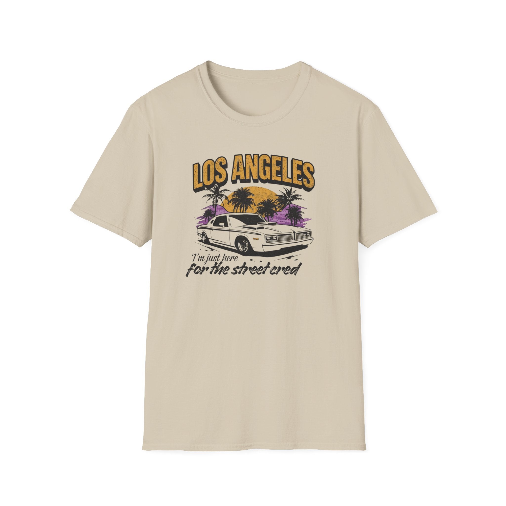 Los Angeles Retro Car T-Shirt — "For the Street Cred" Vintage Sunset Tee