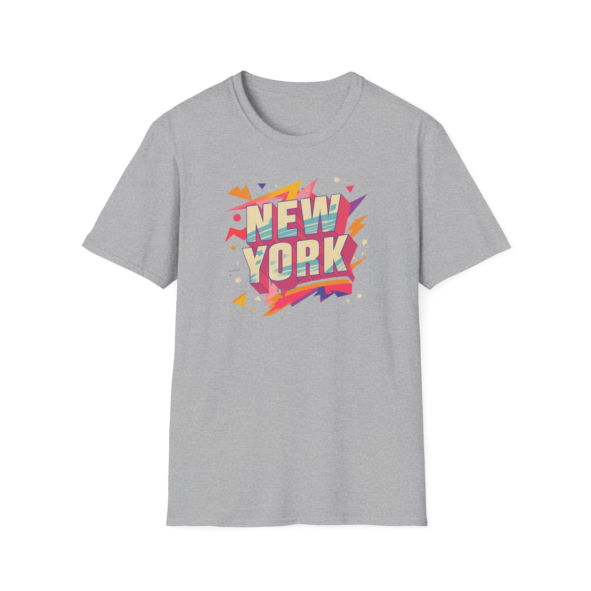 New York Retro Pop Art T-Shirt | Colorful City Typography