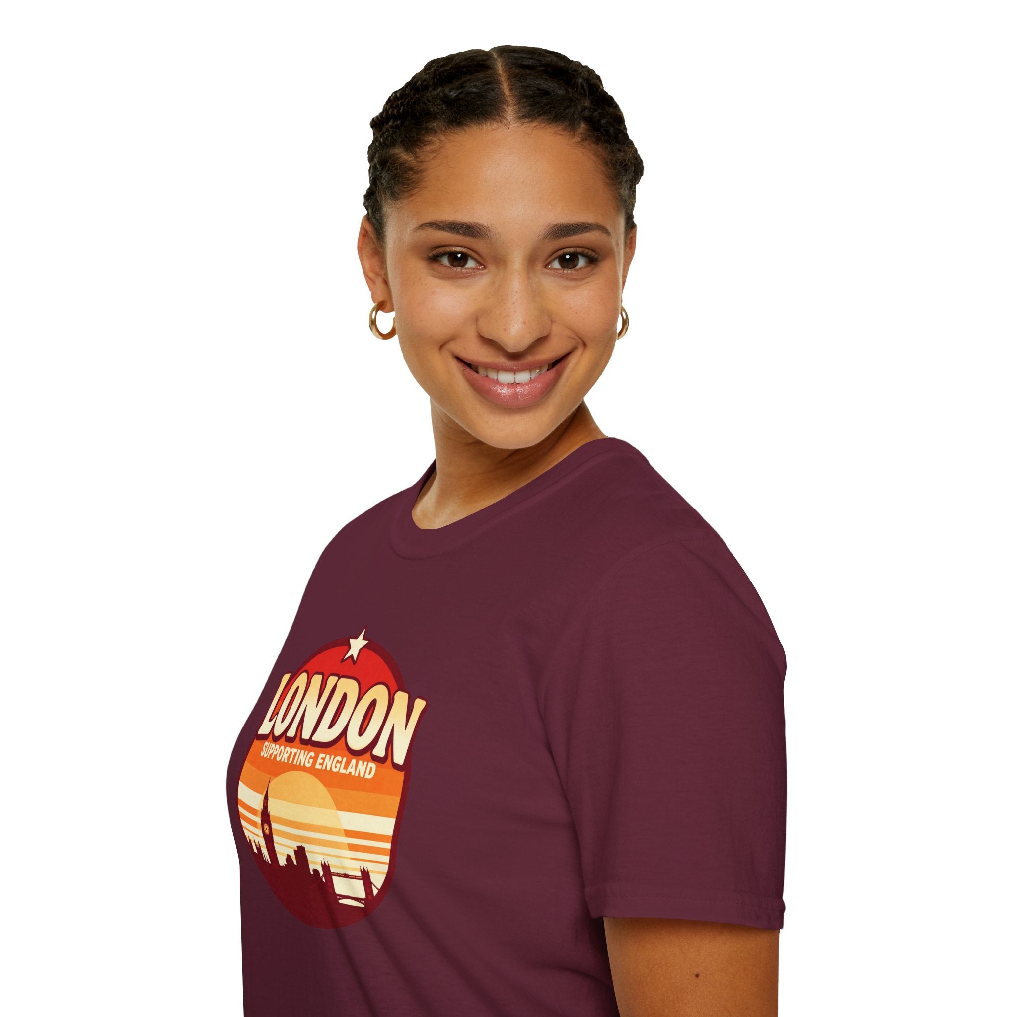London Skyline T‑Shirt — Supporting England Retro Sunset Graphic