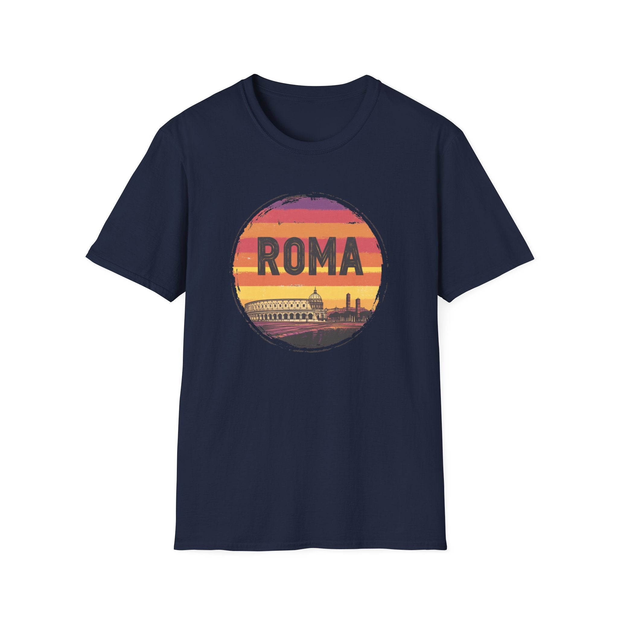 Roma Sunset T-Shirt — Vintage Rome Skyline Tee