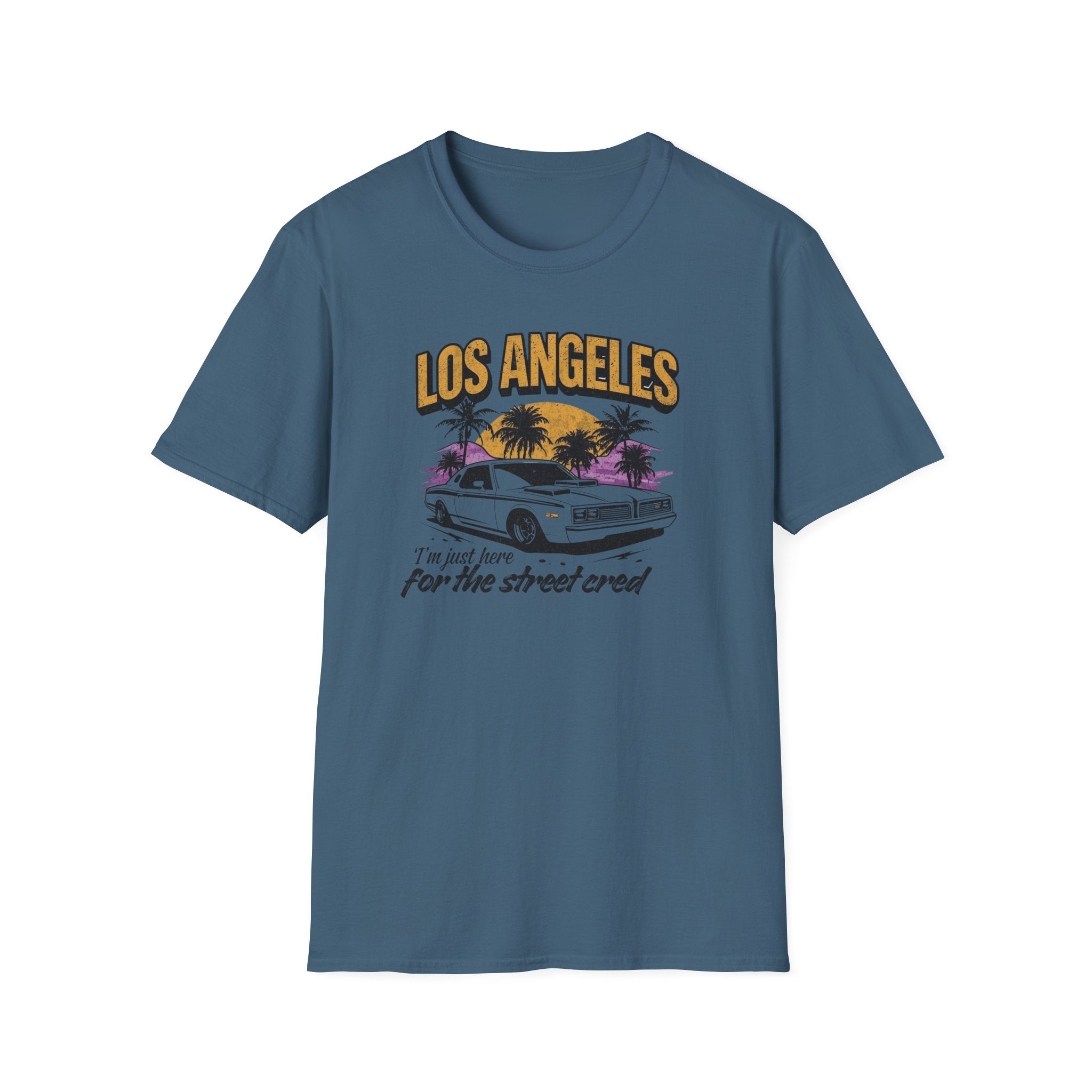 Los Angeles Retro Car T-Shirt — "For the Street Cred" Vintage Sunset Tee
