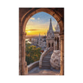 Budapest Fisherman's Bastion Sunset Canvas
