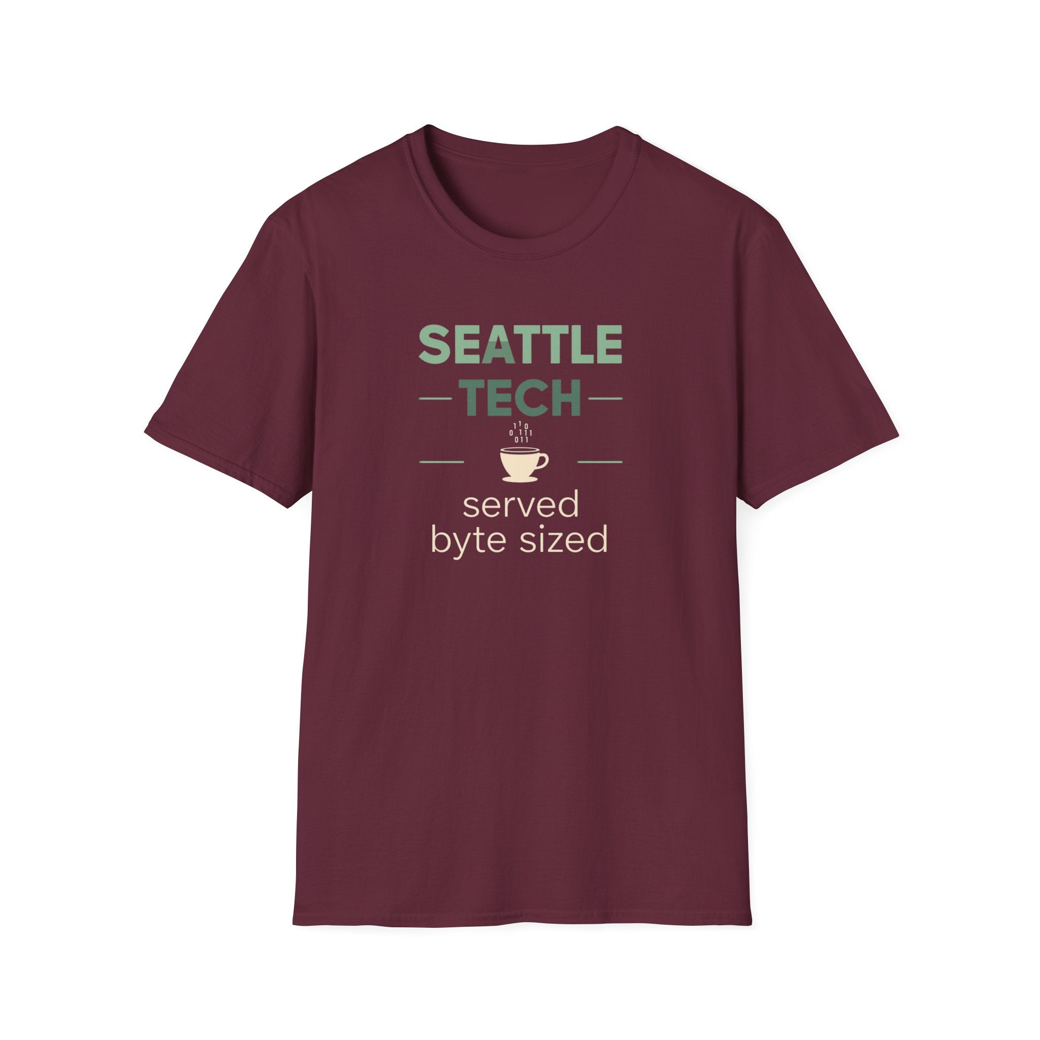 Seattle Tech T-Shirt – “served byte sized” Coffee & Coding Tee