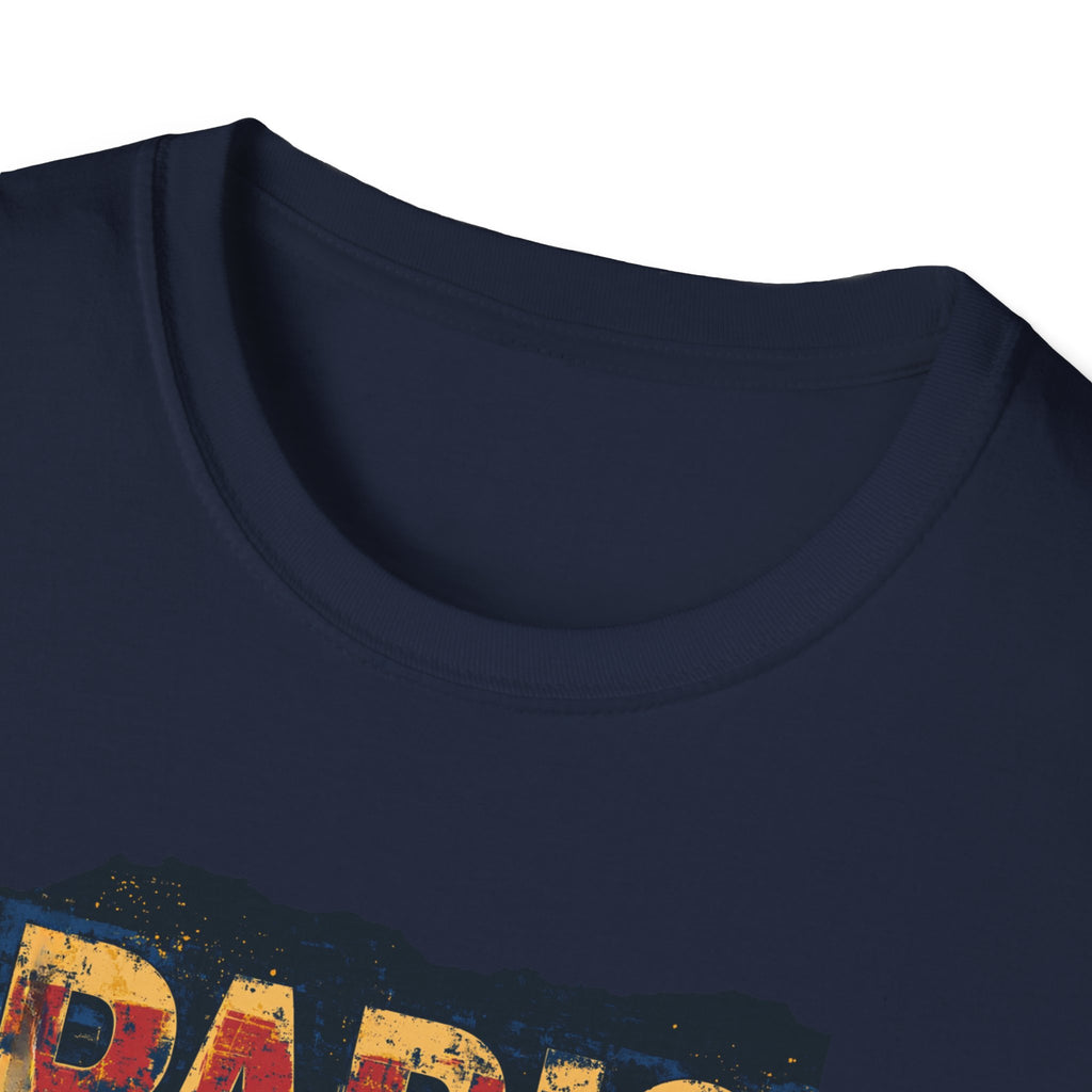Paris Skyline Graphic T-Shirt | Vintage Textured Paris Design