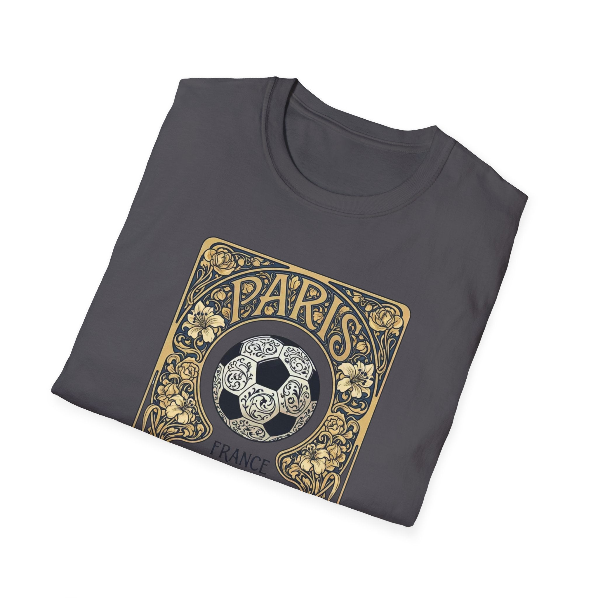 Paris 2026 World Cup Soccer T-Shirt — Retro Floral Football Design