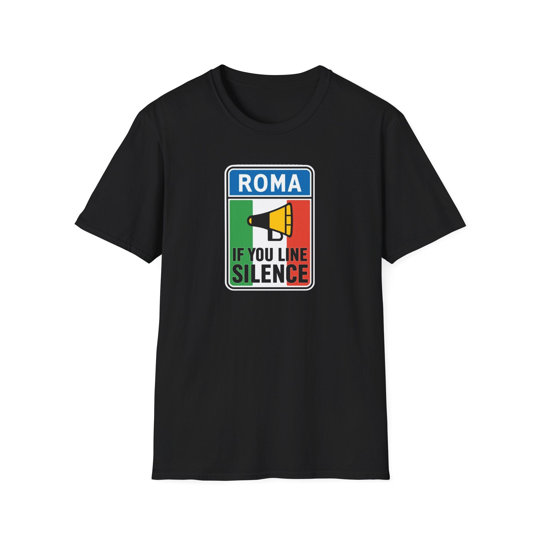 Roma Italian "Honk if you like silence" Unisex Softstyle T-Shirt