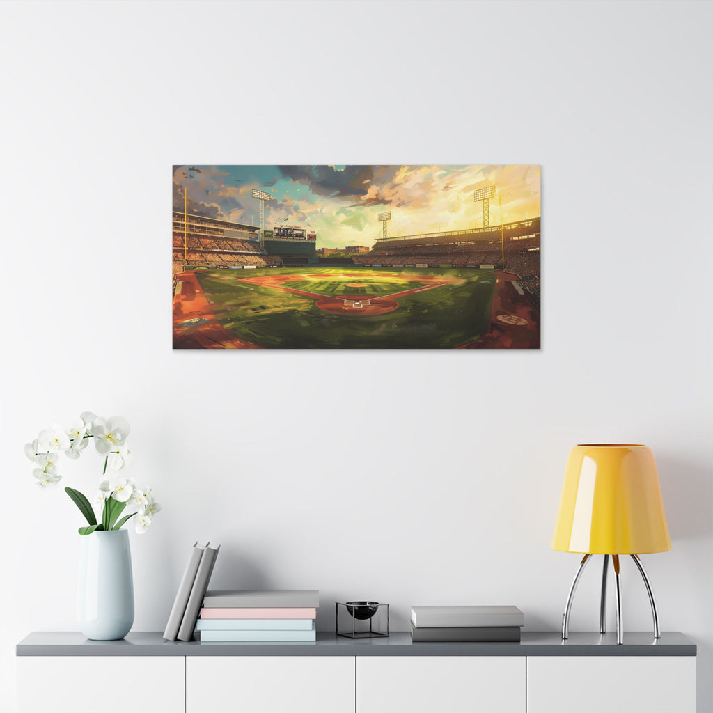 Fenway Park Baseball Stadium Sunset Canvas Print