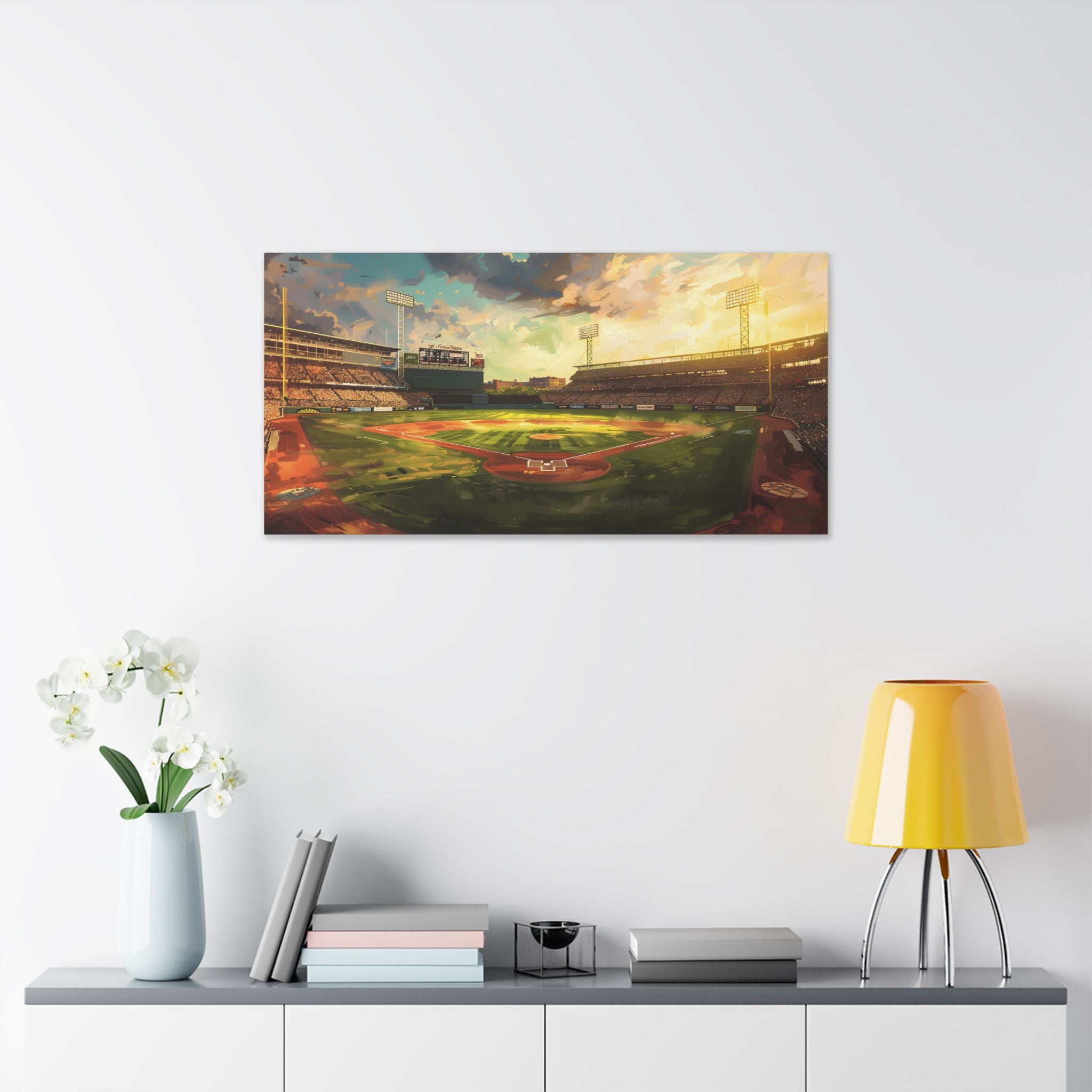 Fenway Park Baseball Stadium Sunset Canvas Print