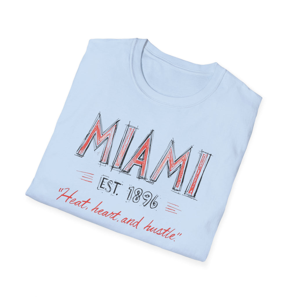 Miami Est. 1896 T-Shirt — "Heat, Heart and Huskie" Retro City Tee