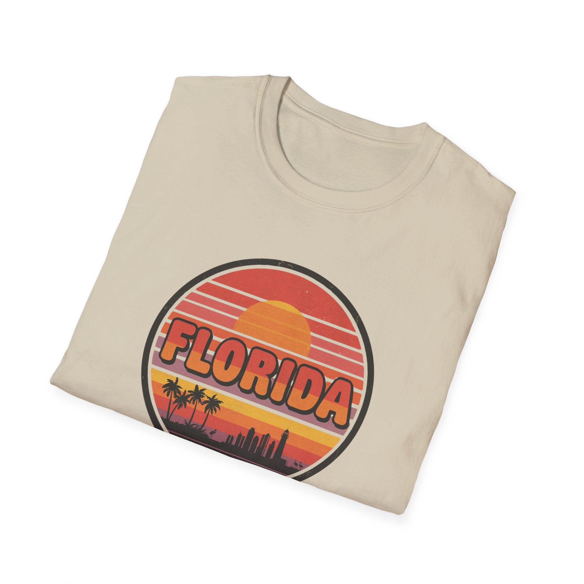 Florida Sunset T-Shirt — Retro Palm Beach Skyline Tee