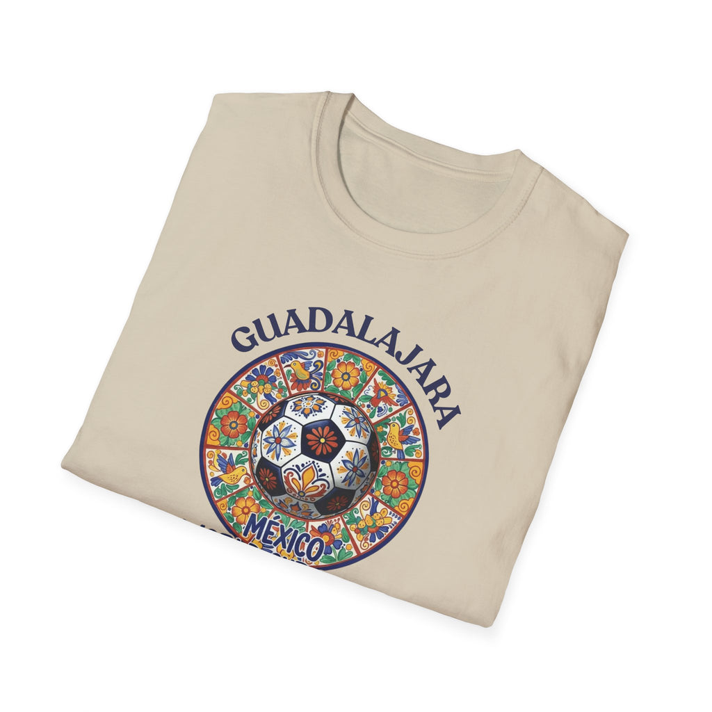 Guadalajara Mexico World Cup 2026 Soccer T-Shirt — Colorful Aztec Ball Design