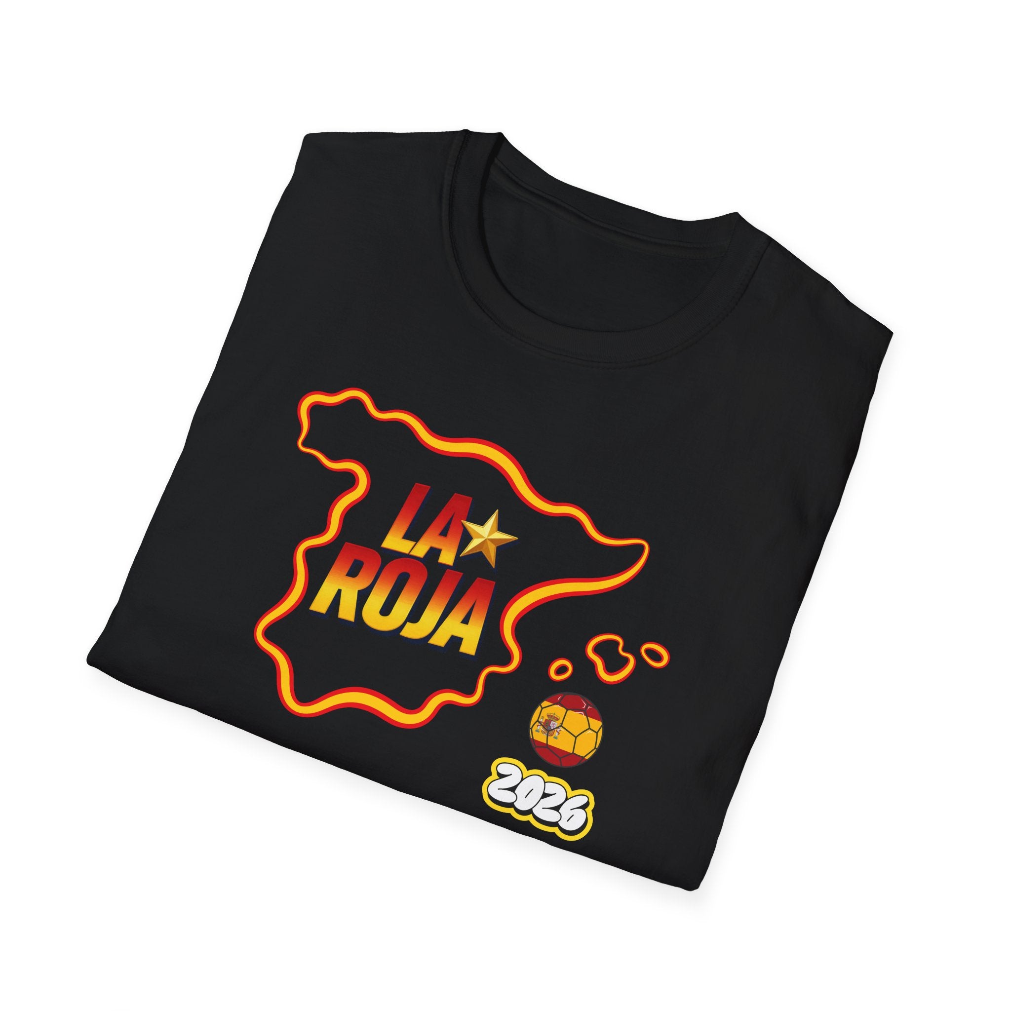La Roja Spain Map T‑Shirt – 2026 Football World Cup Fan Tee
