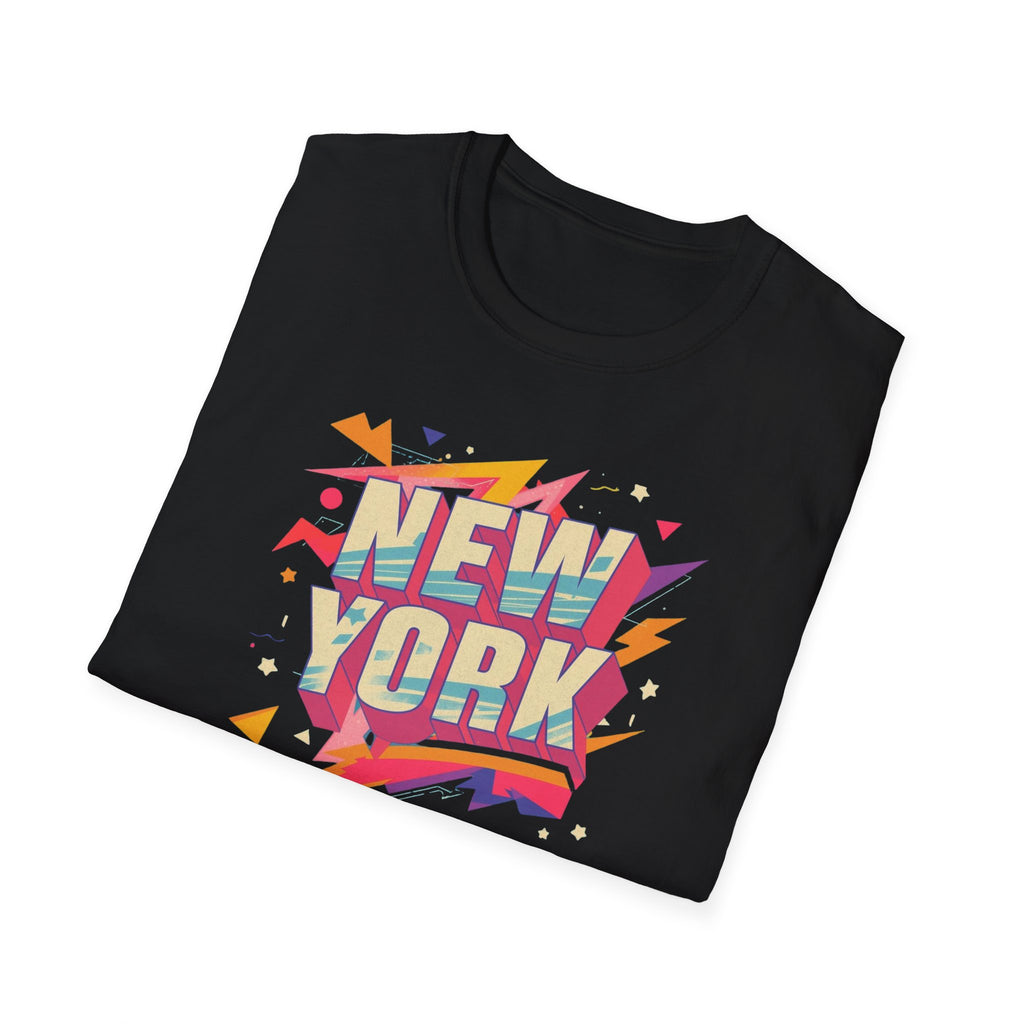 New York Retro Pop Art T-Shirt | Colorful City Typography