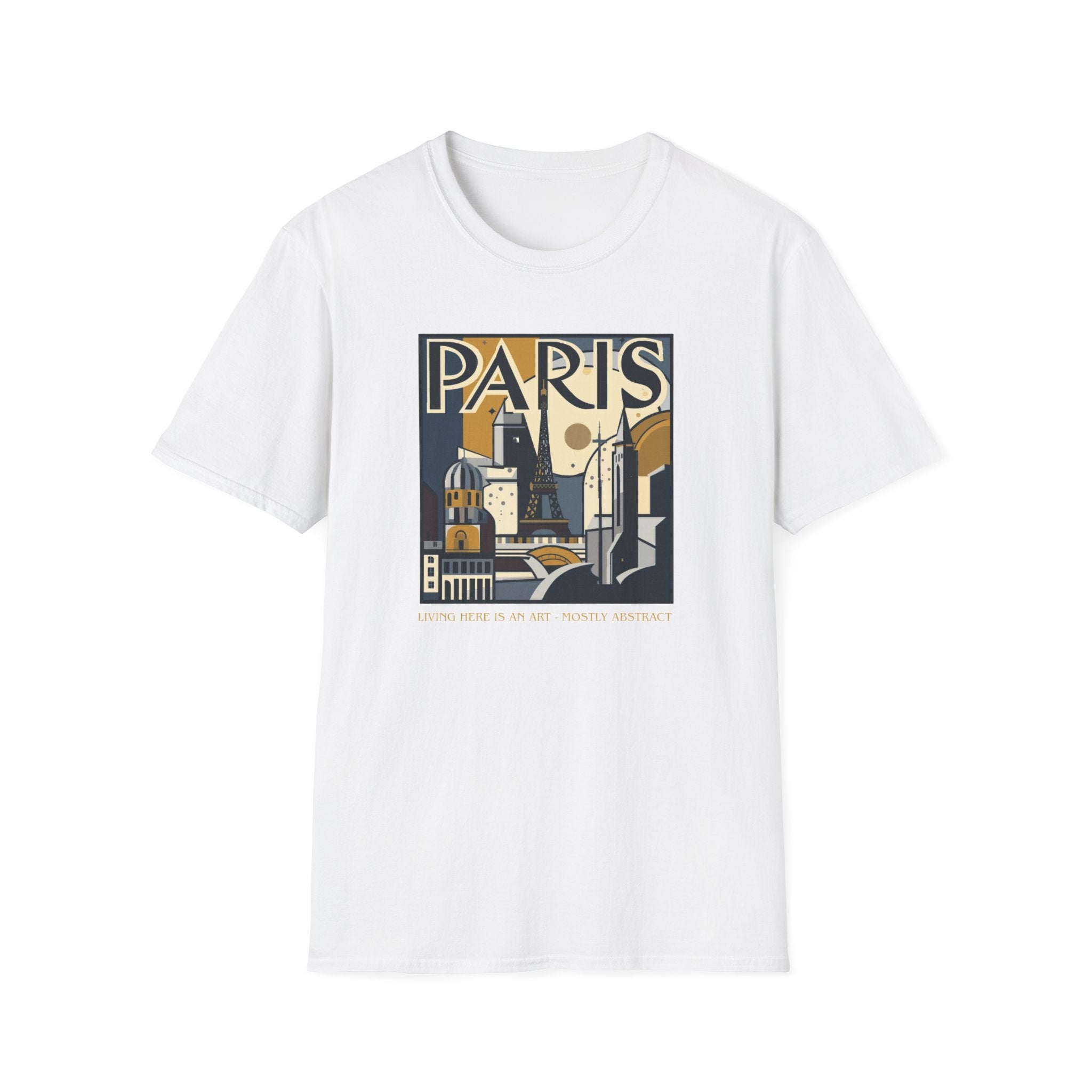 Paris Travel Poster T-Shirt — Retro Art Deco Cityscape Tee