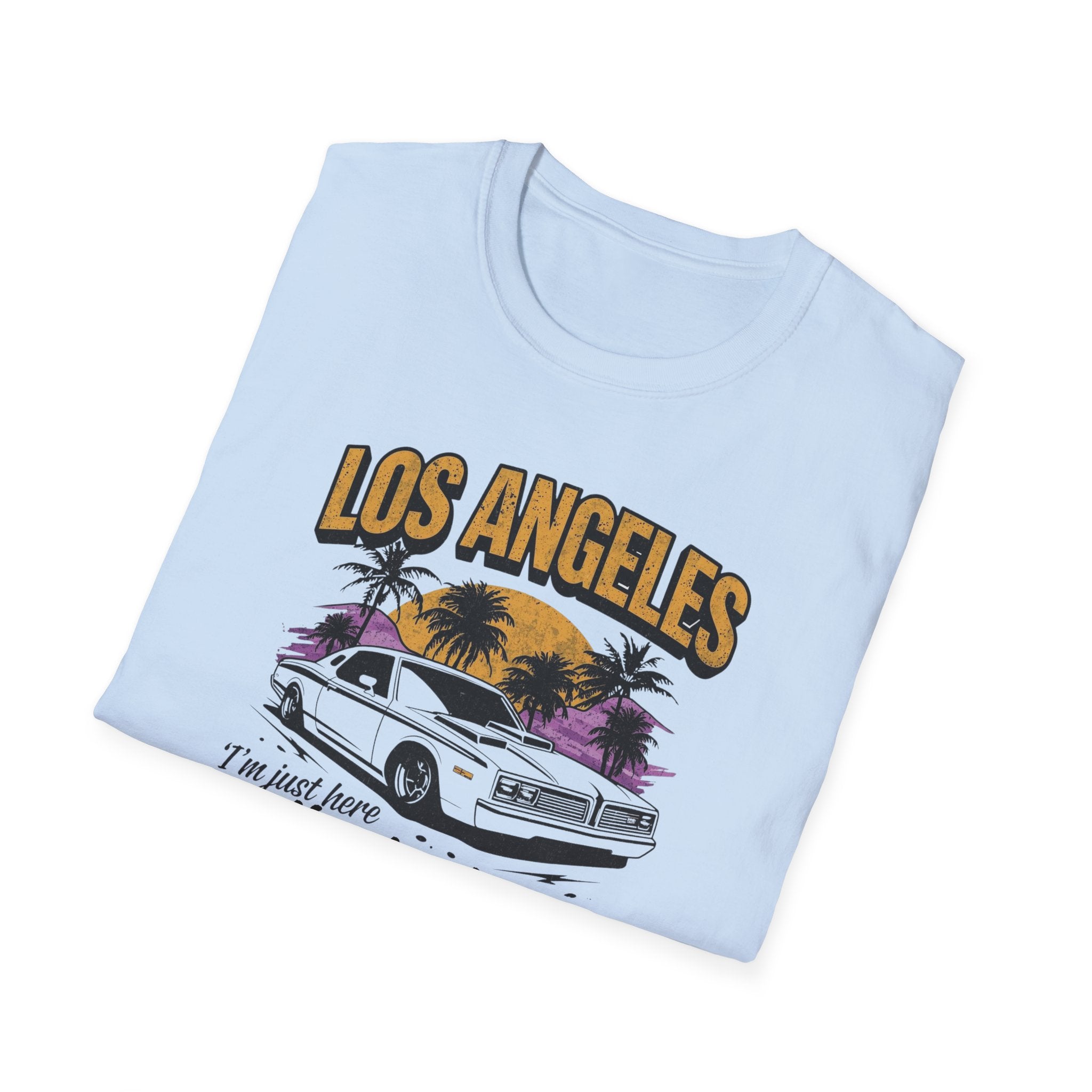 Los Angeles Retro Car T-Shirt — "For the Street Cred" Vintage Sunset Tee