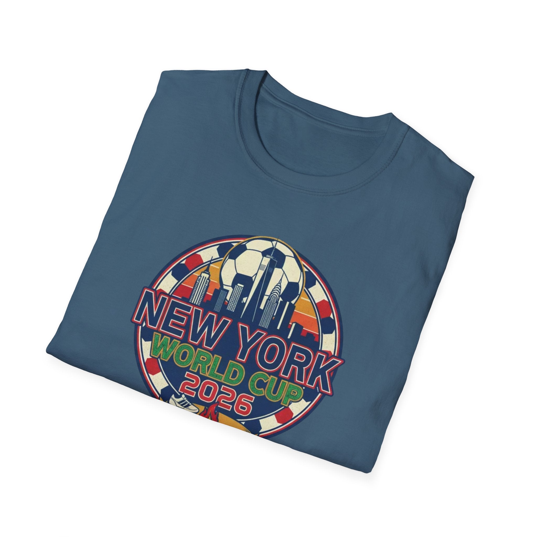New York World Cup 2026 T-Shirt — Retro City Skyline Soccer Tee
