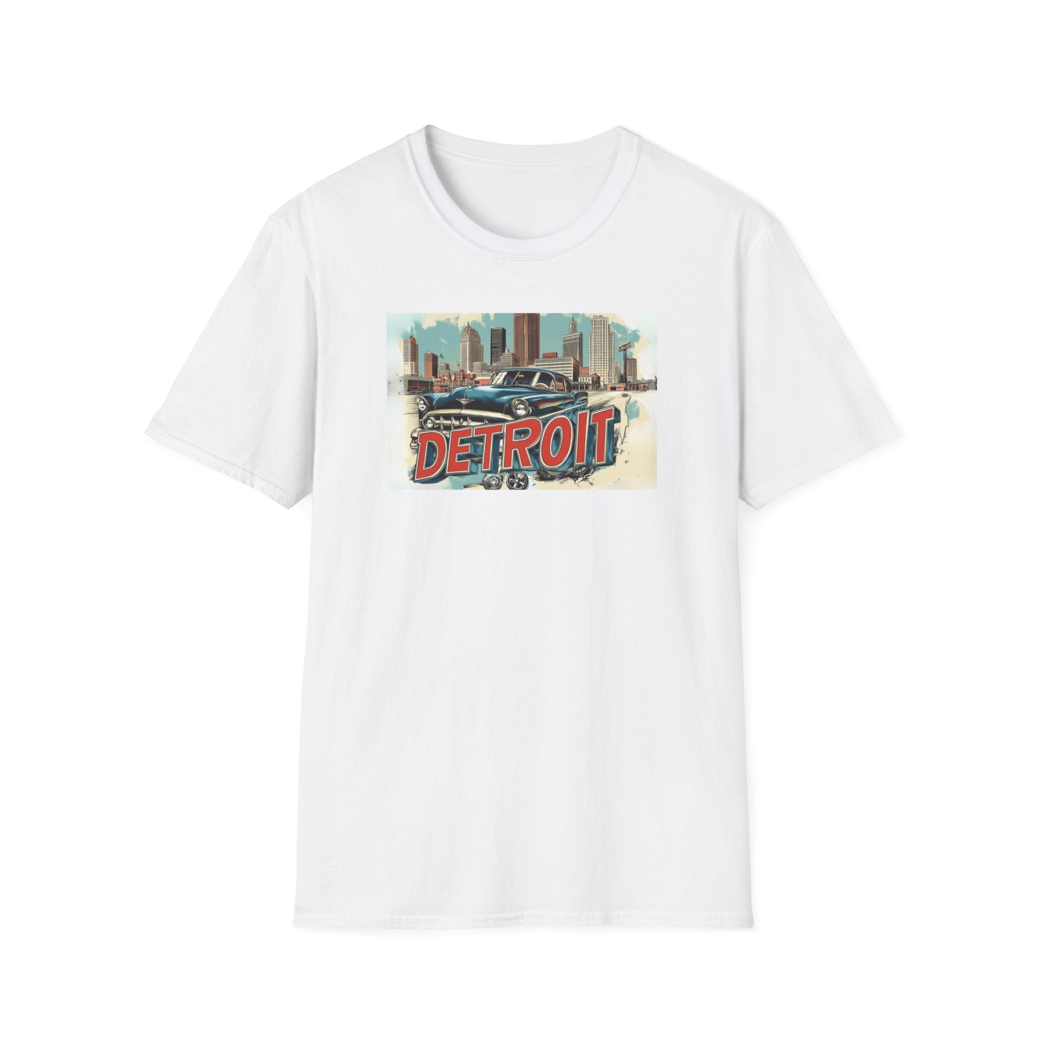 Detroit Classic Car Tee | Detroit skyline vintage graphic T-Shirt