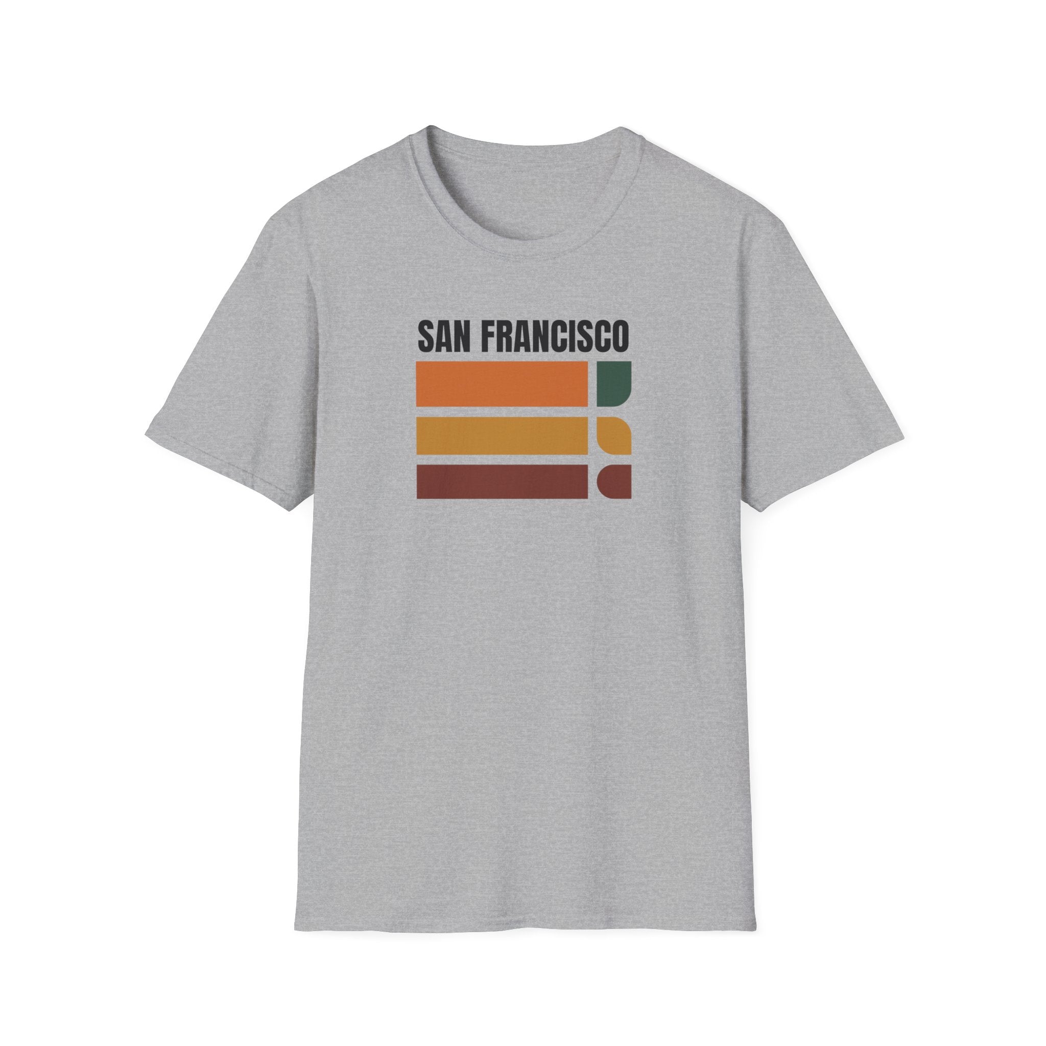 San Francisco Retro Stripes T-Shirt | Vintage City Skyline Bars