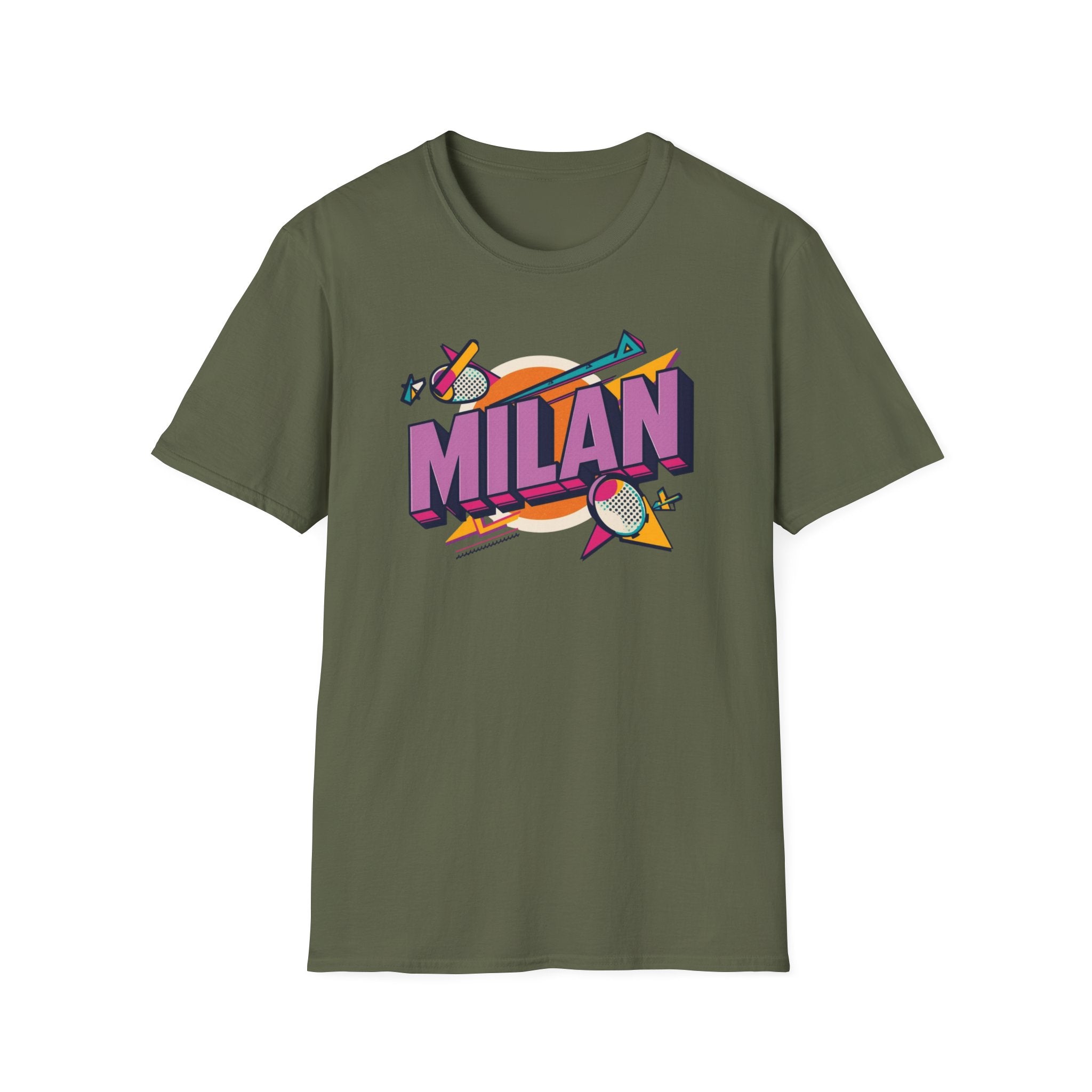 Milan Retro Graphic T-Shirt — 80s Pop Art City Design