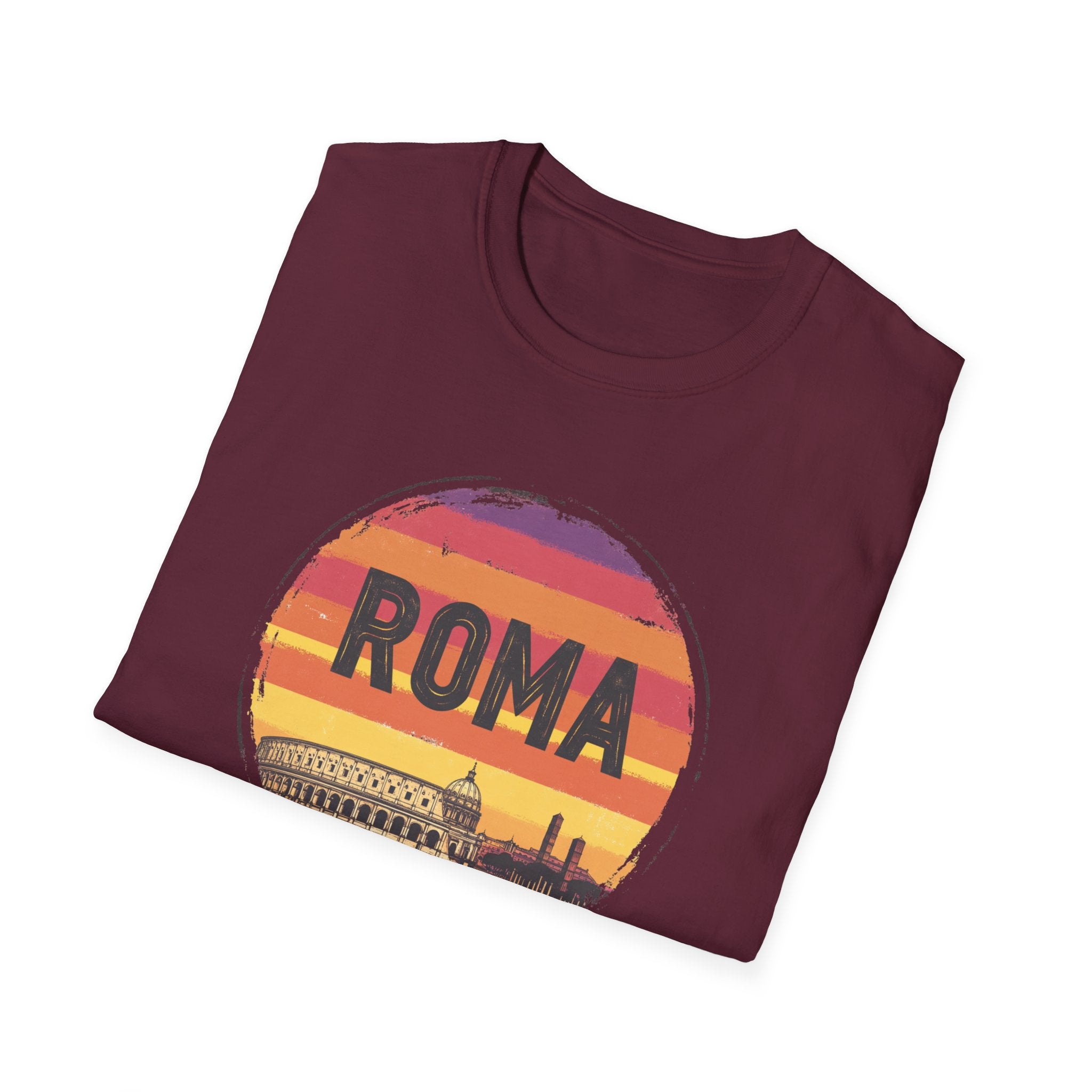 Roma Sunset T-Shirt — Vintage Rome Skyline Tee