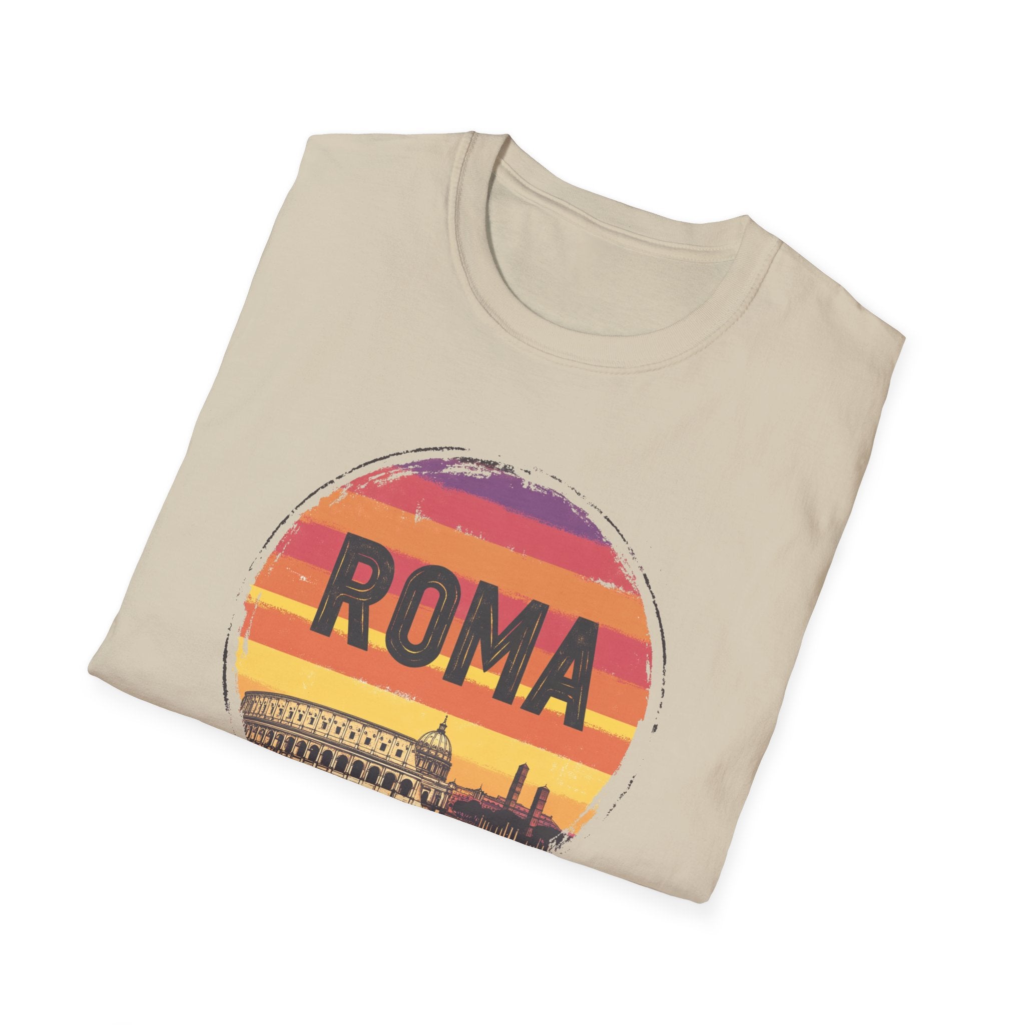 Roma Sunset T-Shirt — Vintage Rome Skyline Tee
