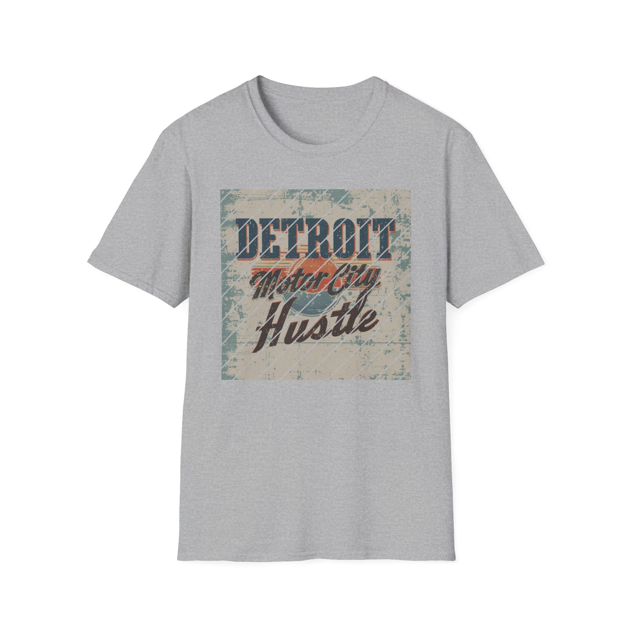 Detroit Hustle T-Shirt — Vintage Distressed Motor City Tee